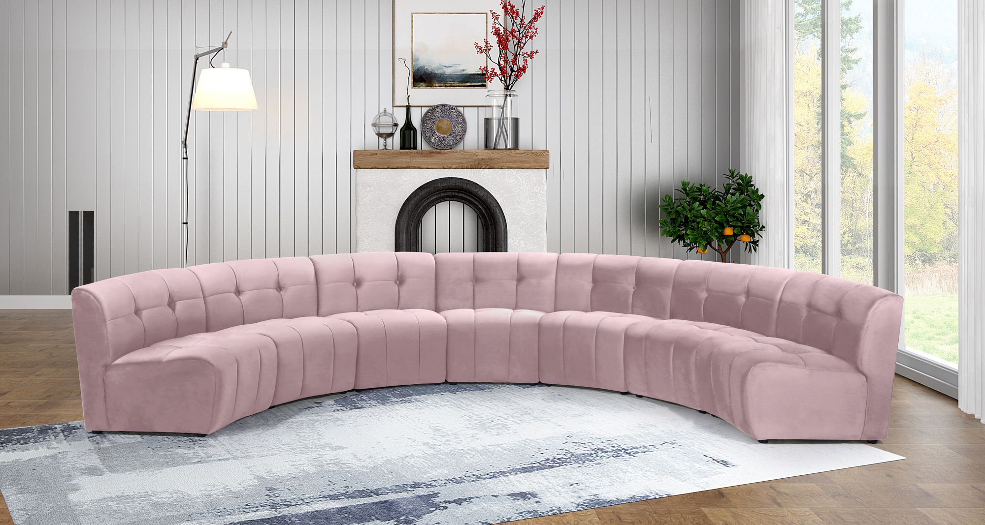 Limitless 170" 7-Piece Modular Velvet Sectional