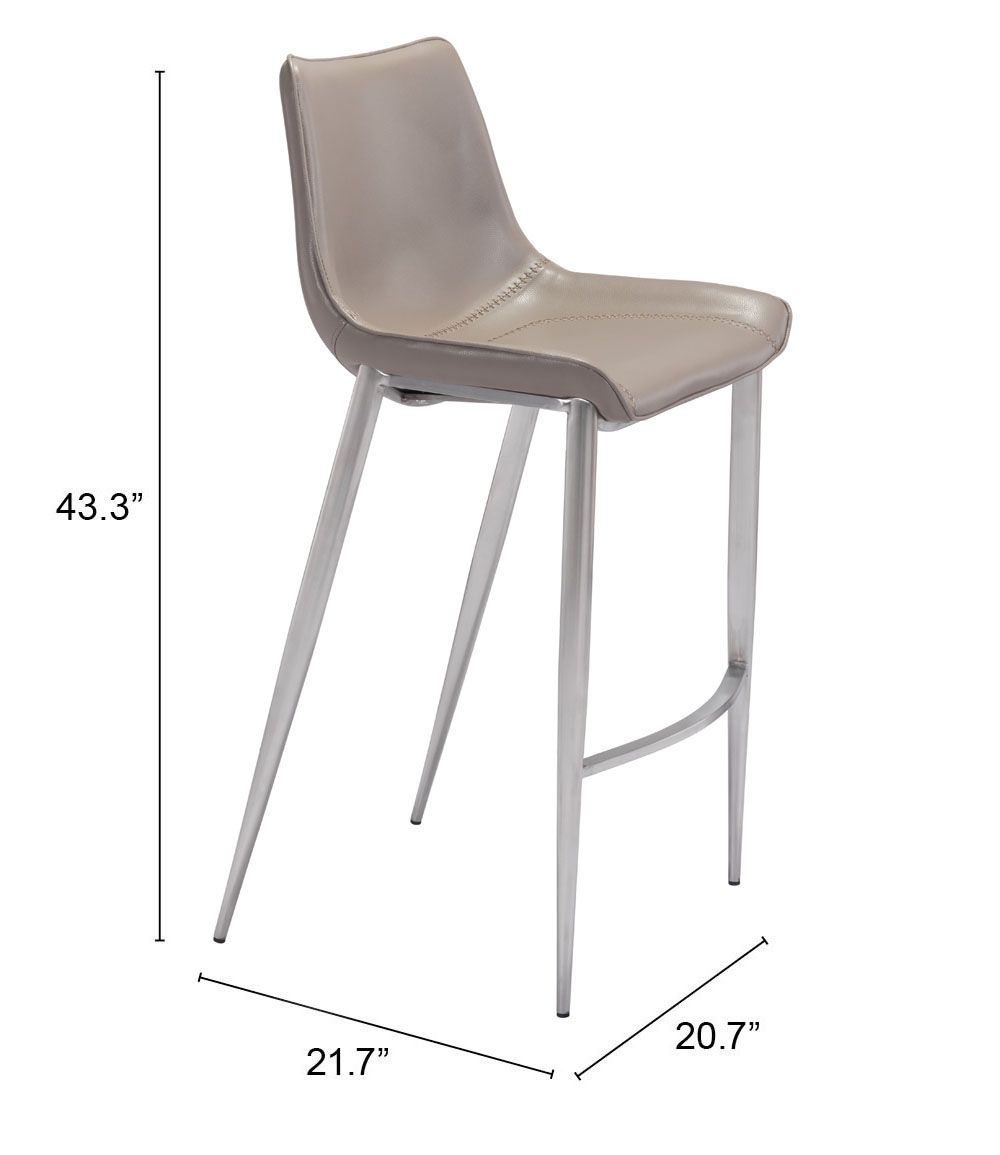 Magnus Leatherette Bar Chair