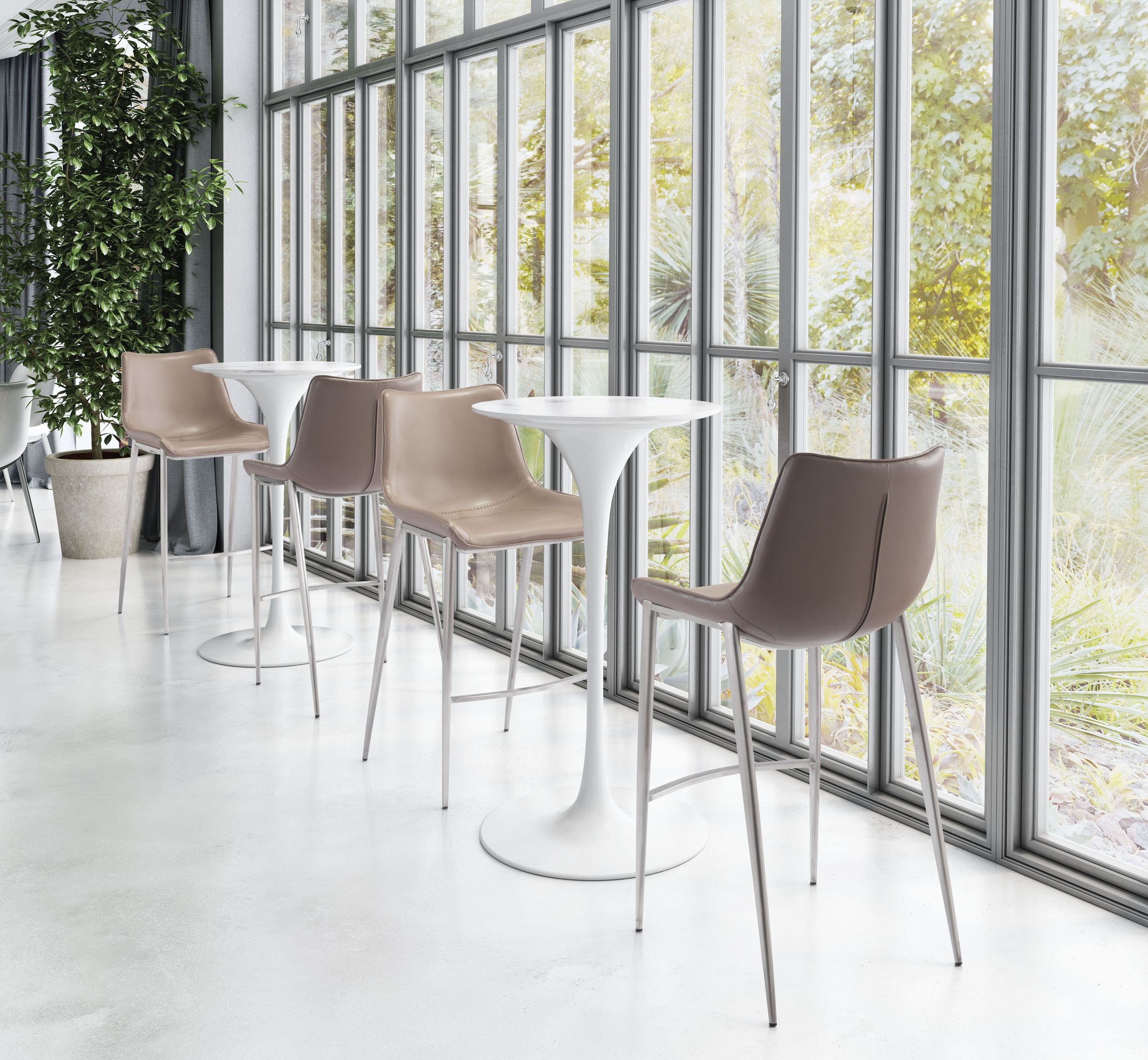 Magnus Leatherette Bar Chair