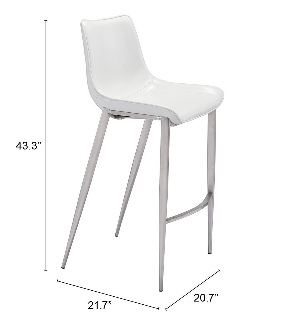 Magnus Leatherette Bar Chair