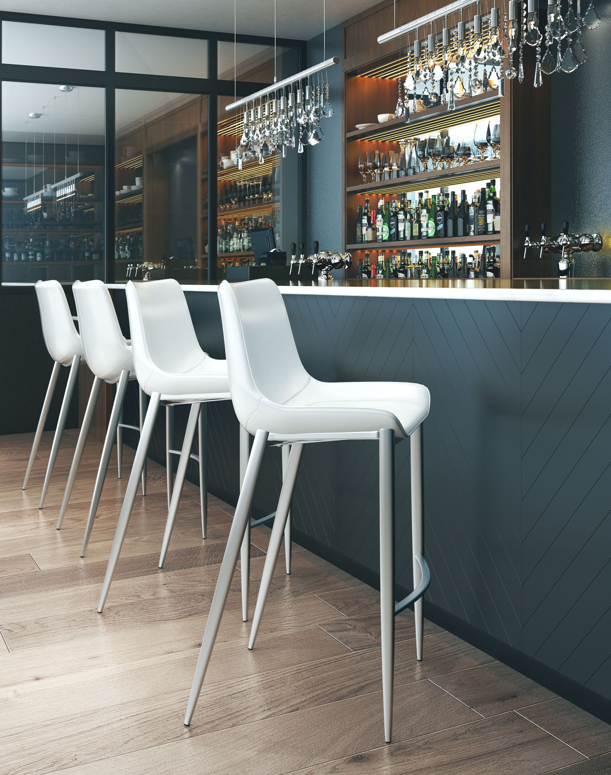 Magnus Leatherette Bar Chair