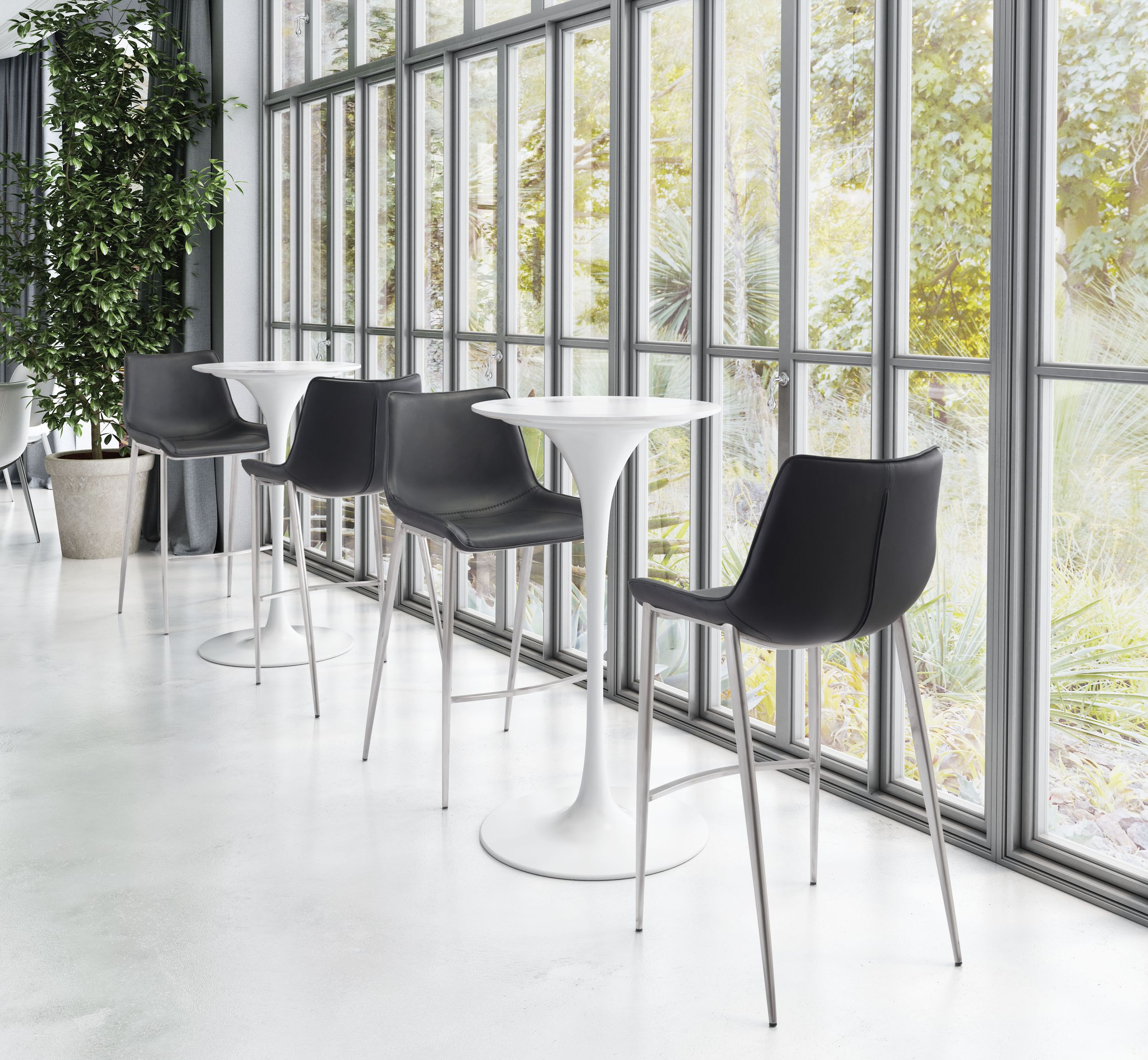 Magnus Leatherette Bar Chair