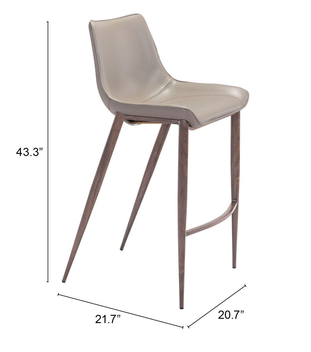 Magnus Leatherette Bar Chair