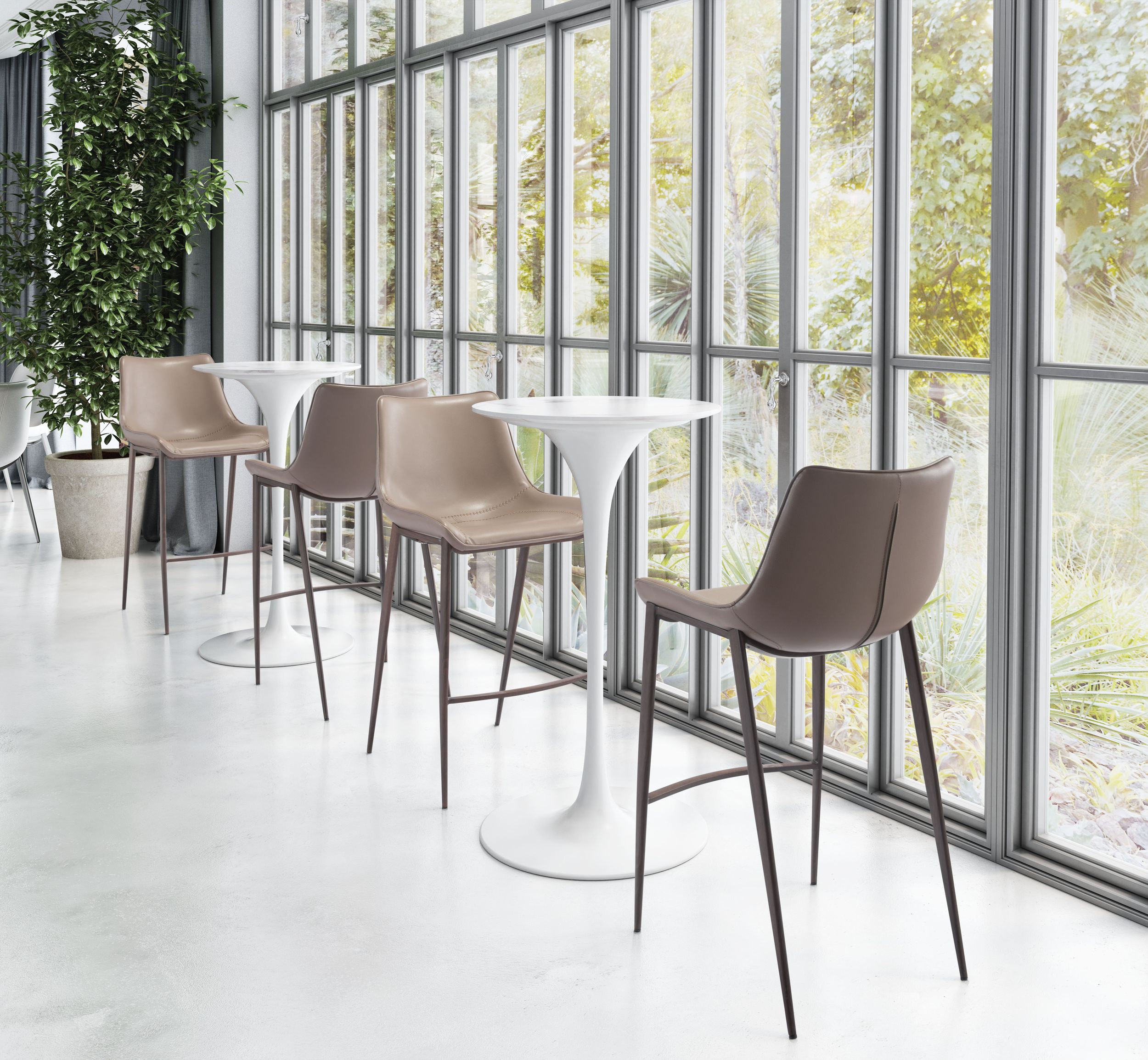 Magnus Leatherette Bar Chair