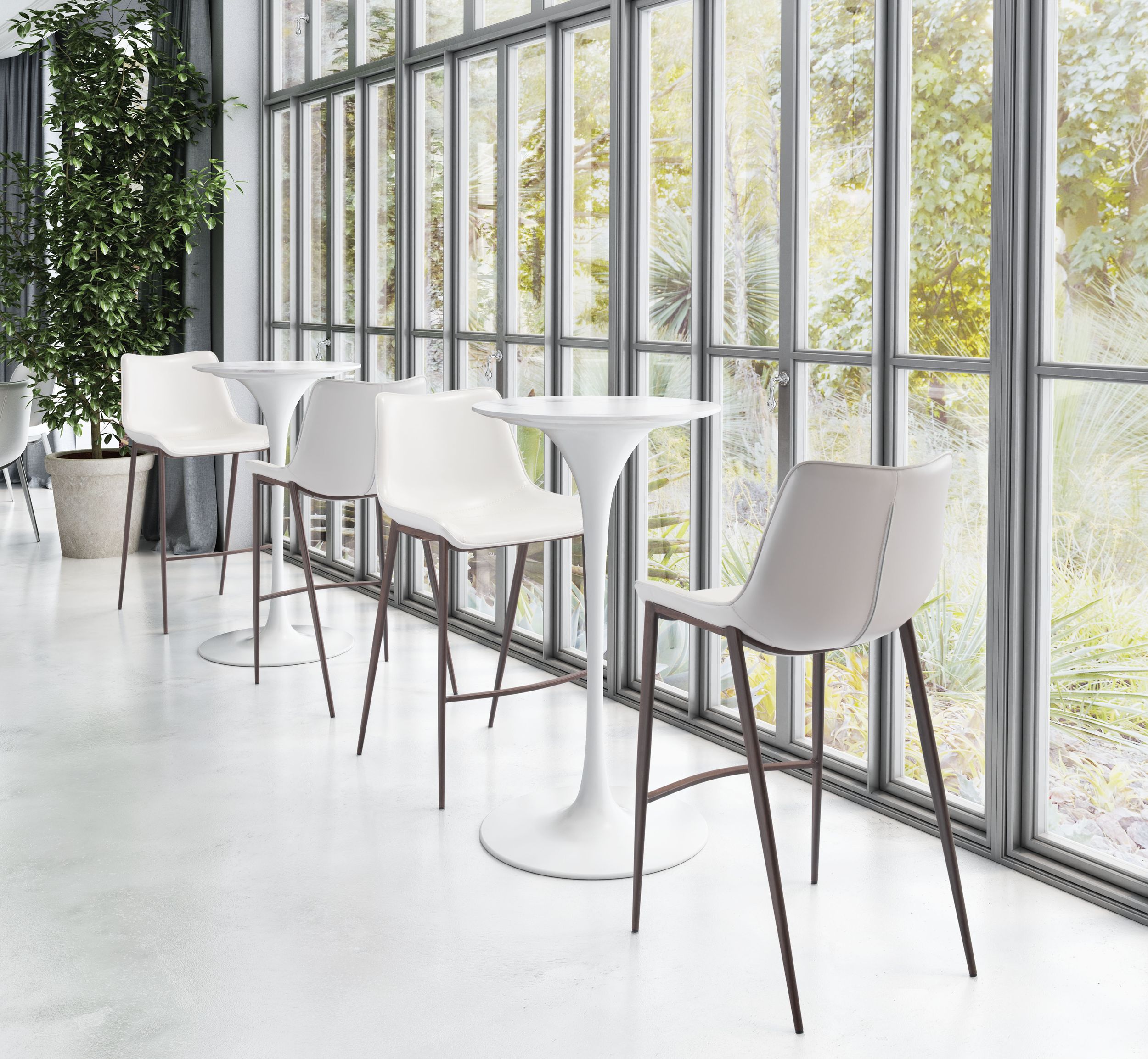 Magnus Leatherette Bar Chair