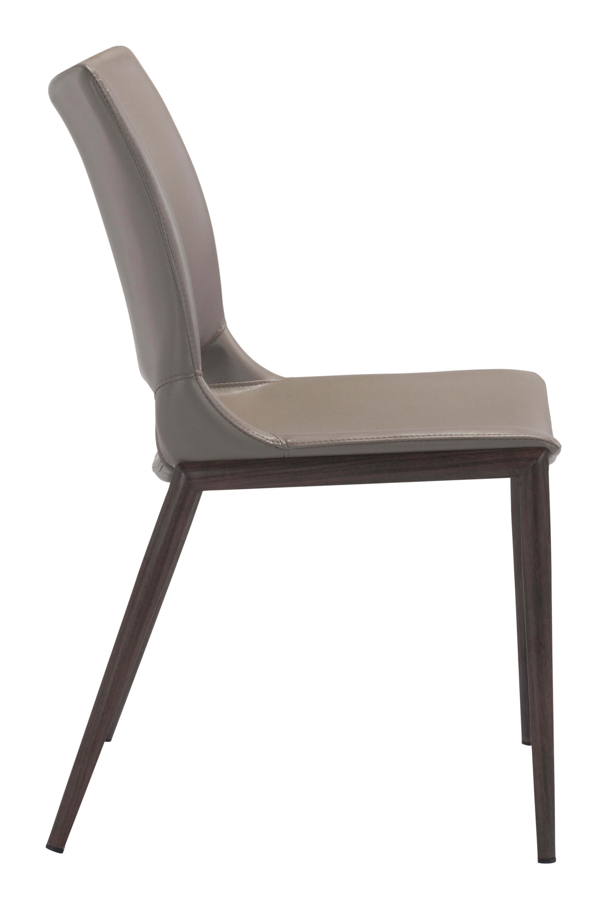 Ace Dining Chair, Gray & Walnut by Zuo Modern