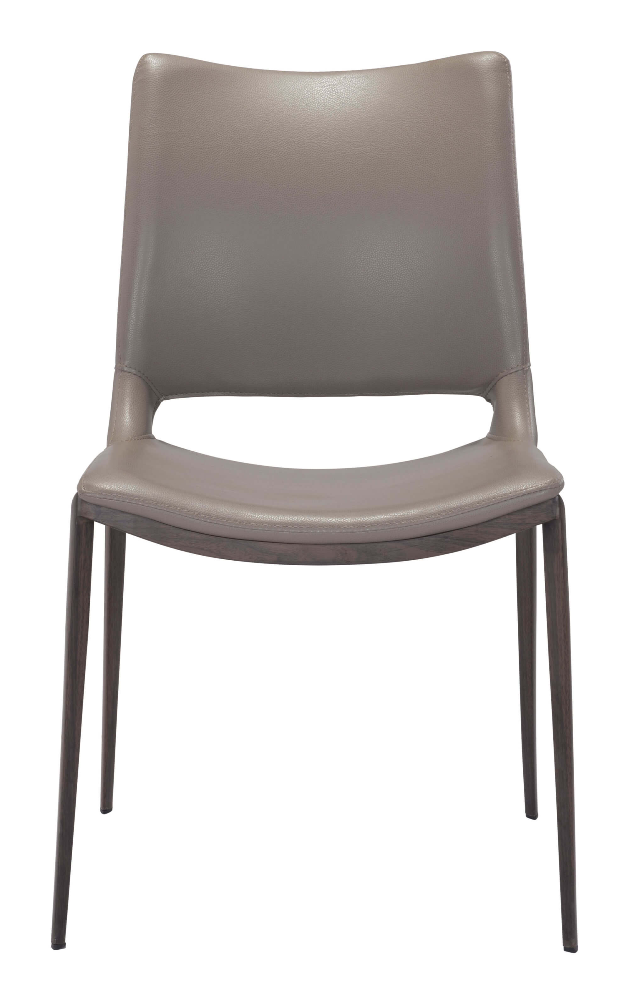 Ace Dining Chair, Gray & Walnut by Zuo Modern