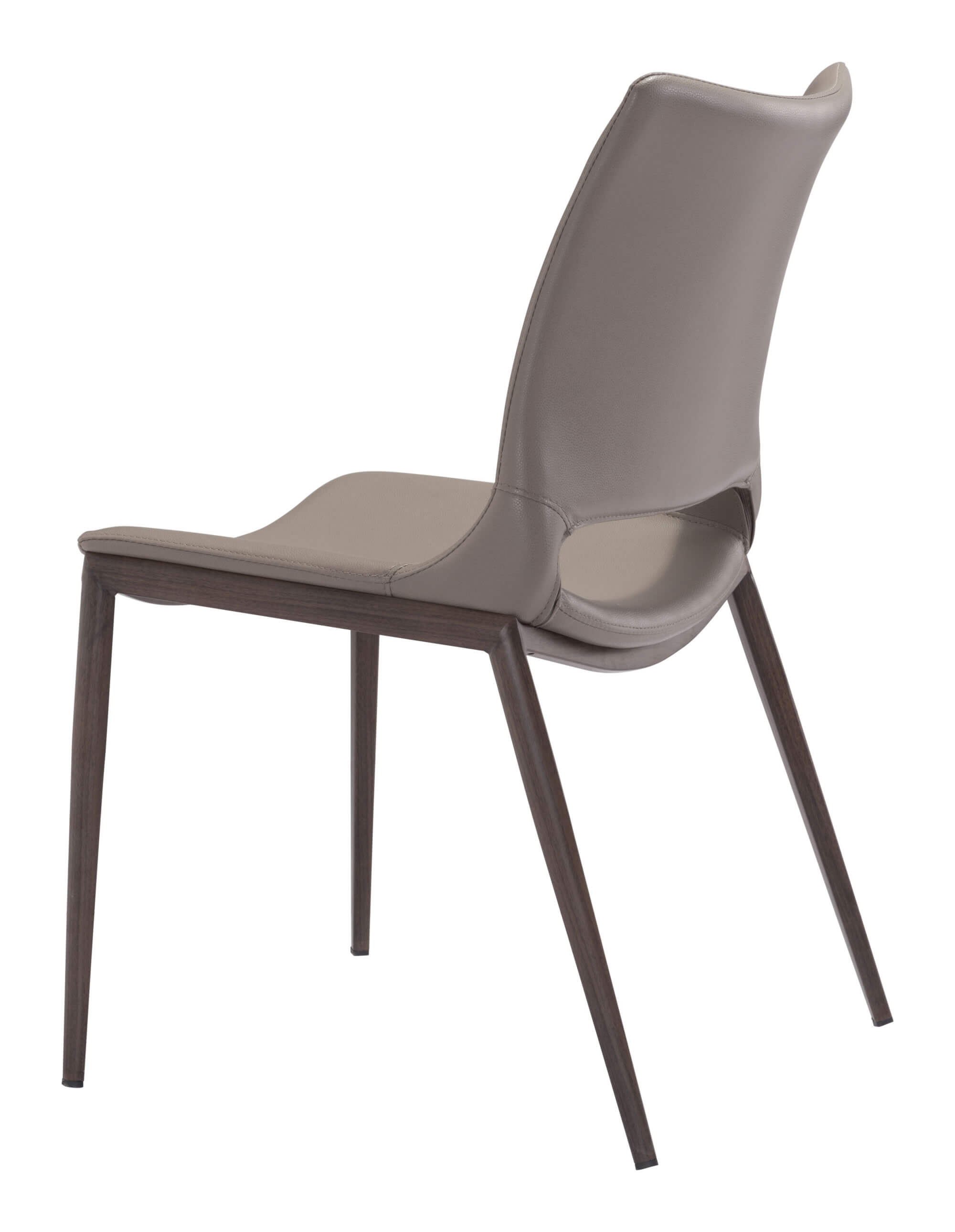 Ace Dining Chair, Gray & Walnut by Zuo Modern