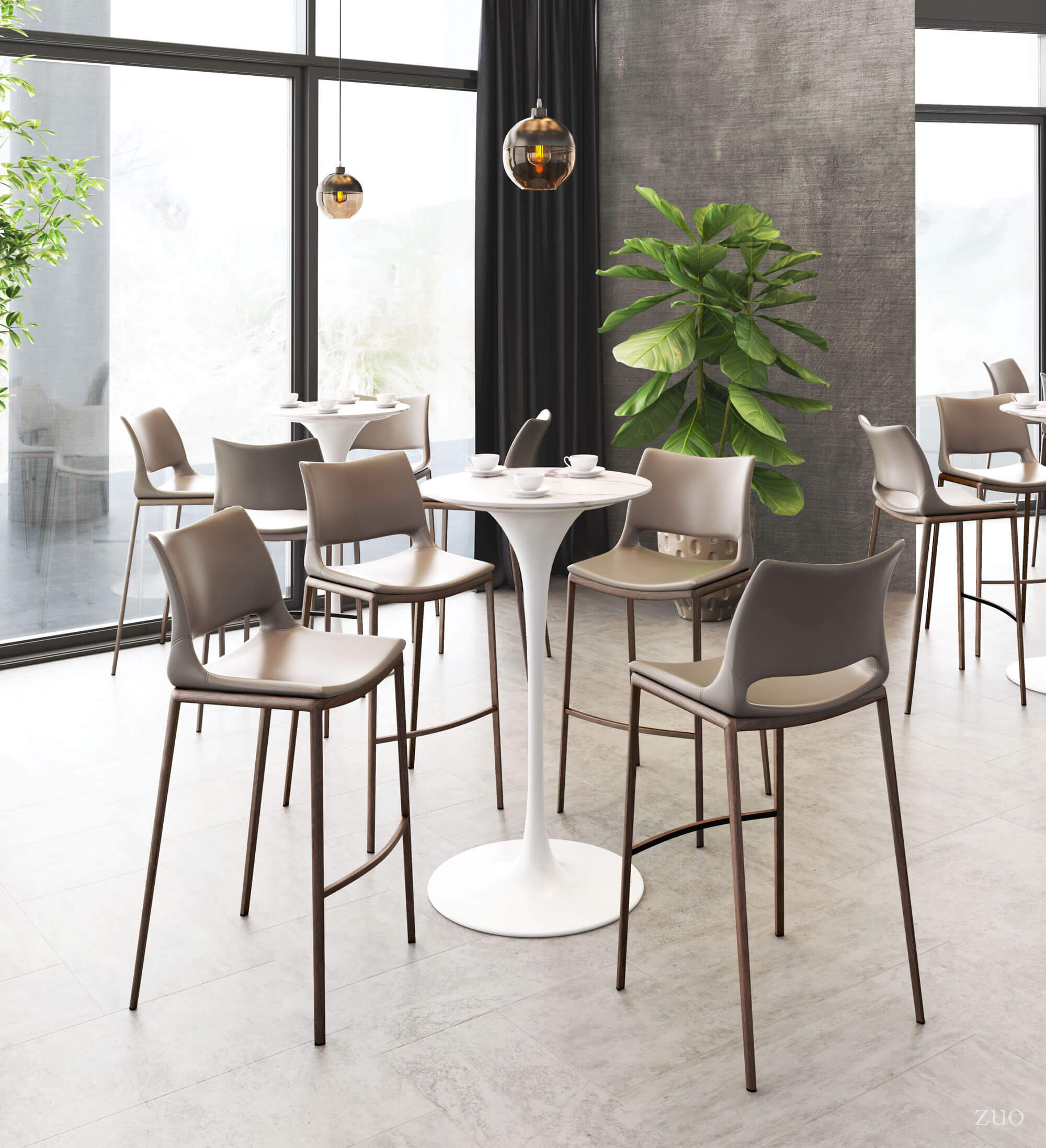 Ace Leatherette Bar Chair
