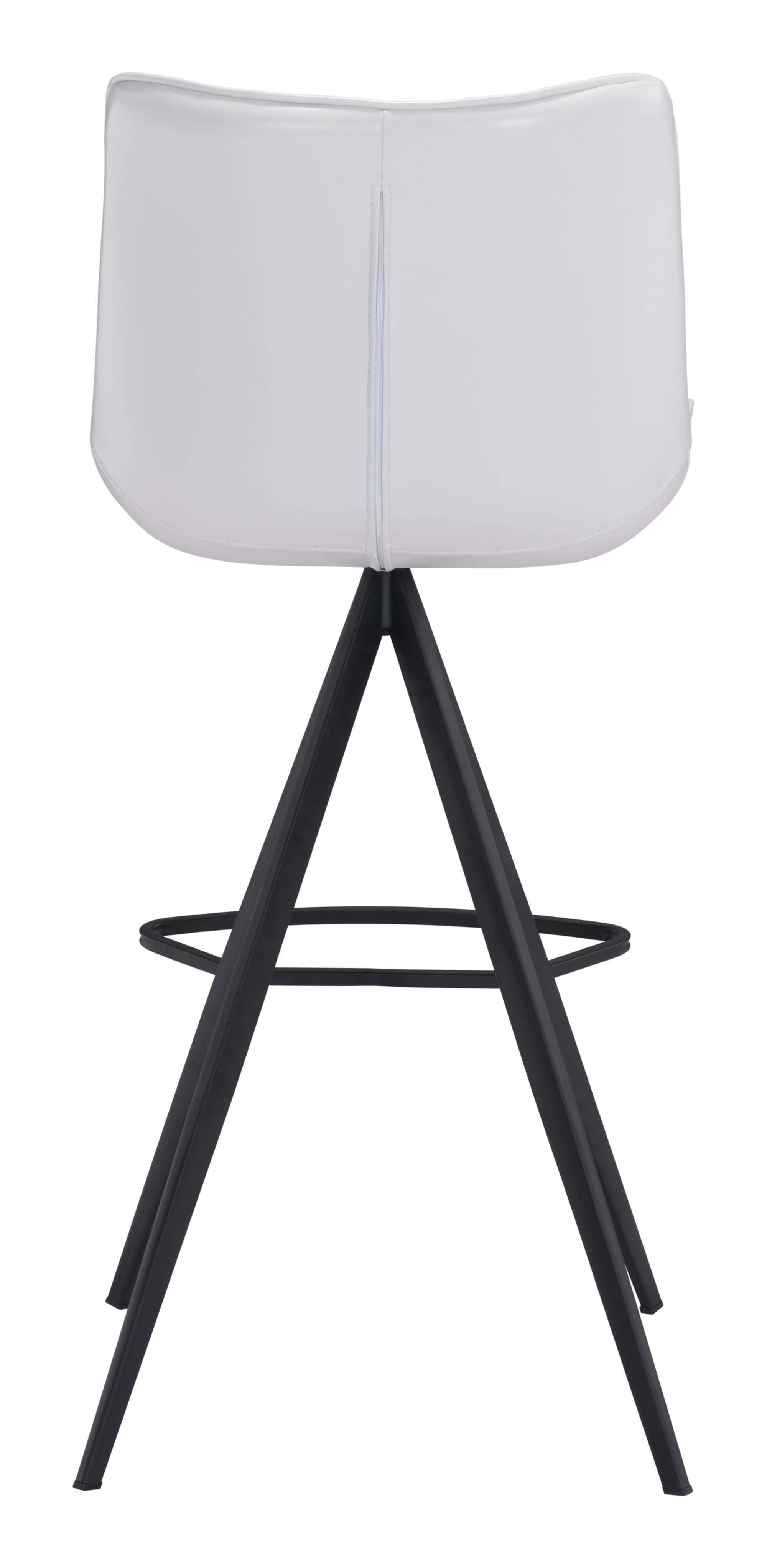 Aki Bar Chair, White & Black by Zuo Modern