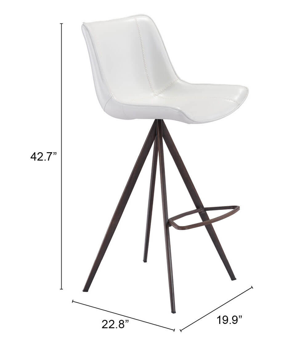Aki Leatherette Bar Chair