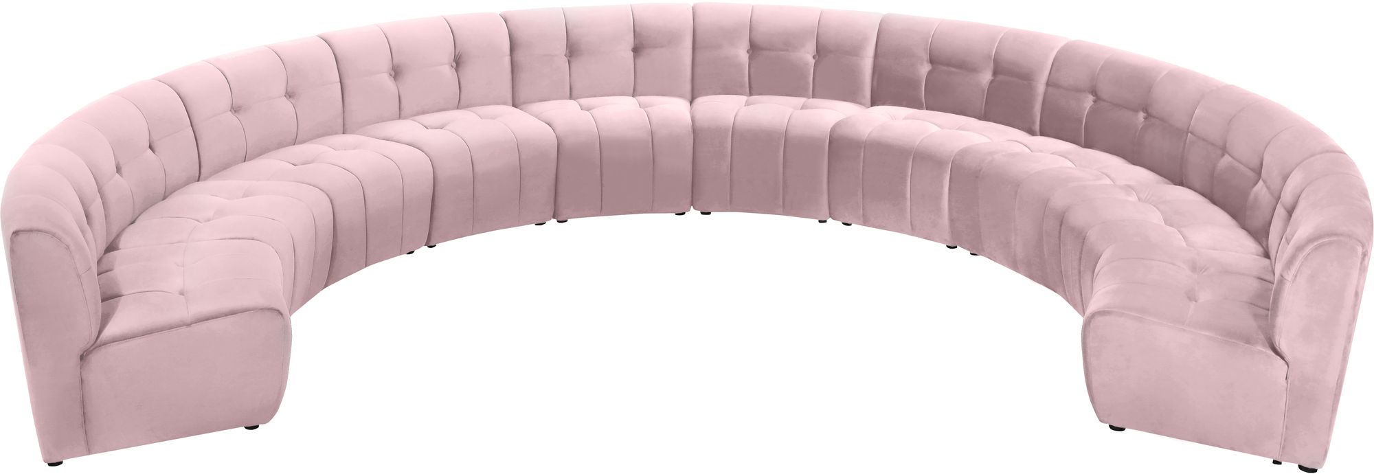 Limitless 173" 10-Piece Modular Velvet Sectional