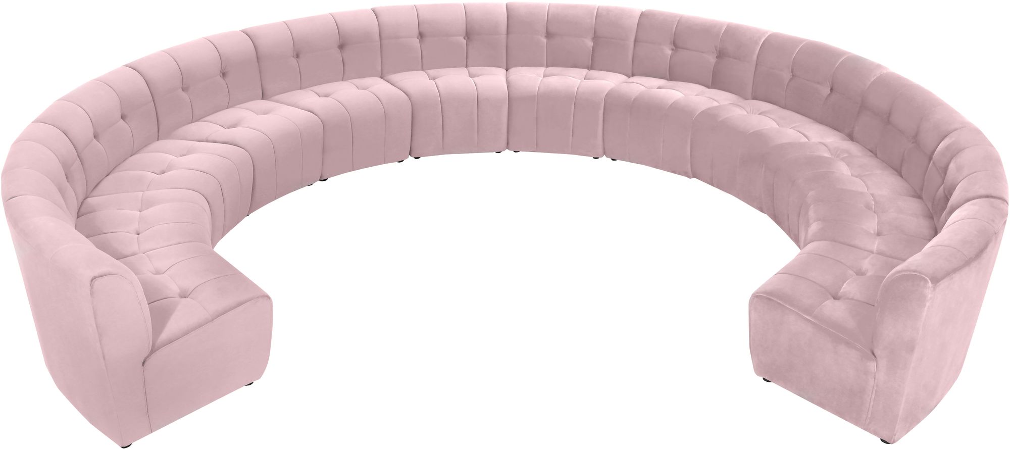 Limitless 173" 12-Piece Modular Velvet Sectional