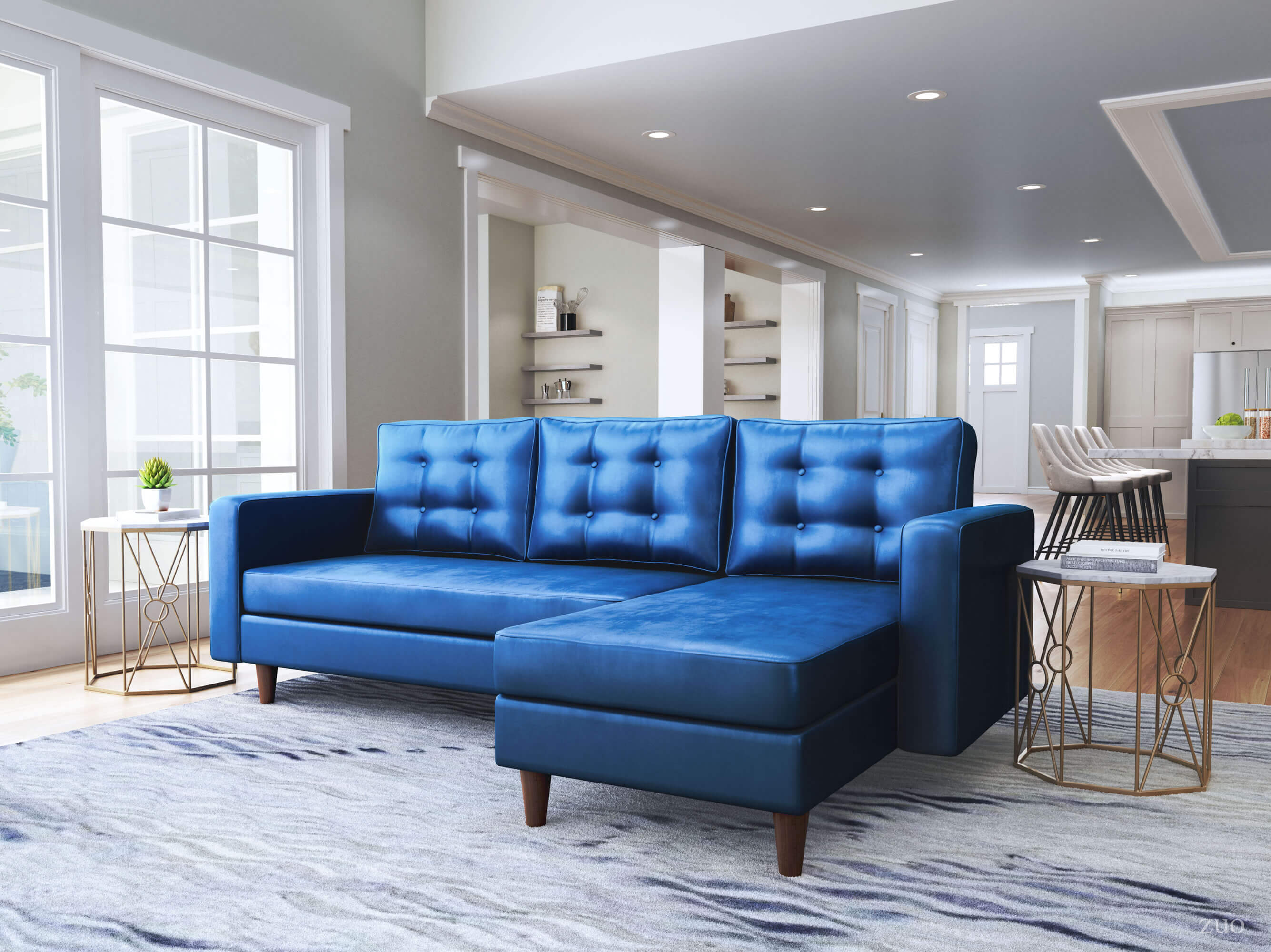 Piccolo Tufted Velvet Bar Chair