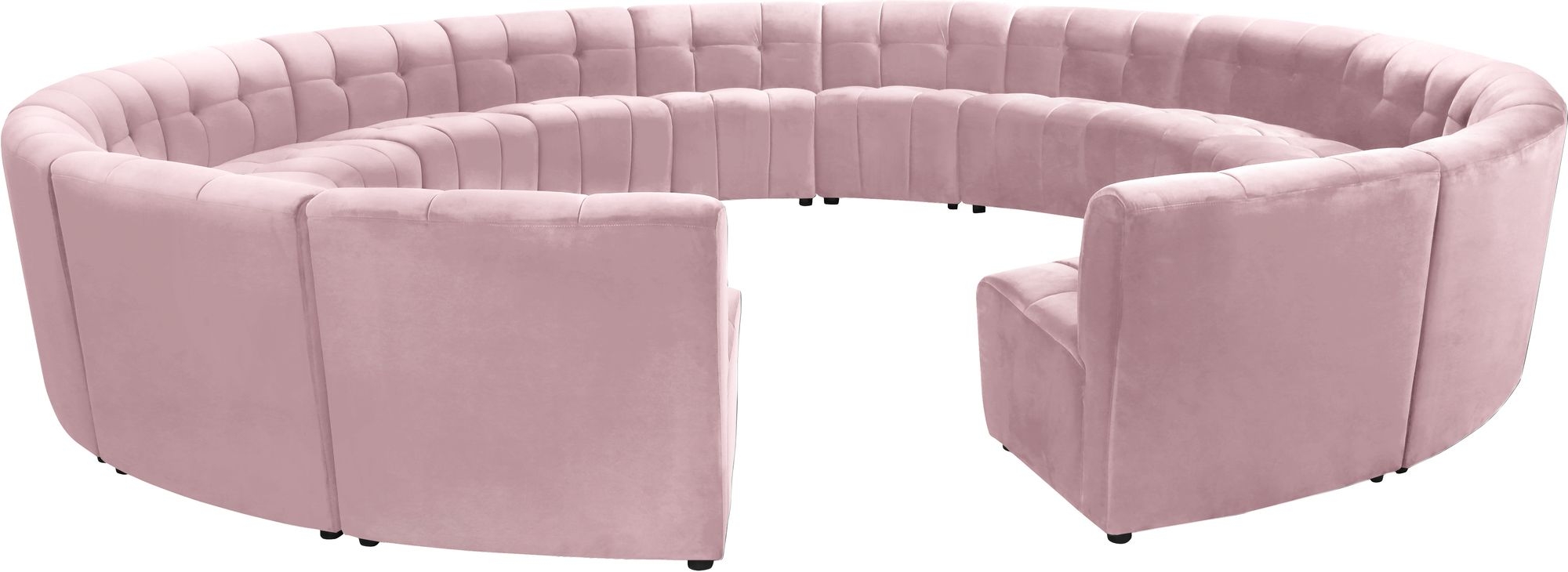 Limitless 173" 15-Piece Modular Velvet Sectional