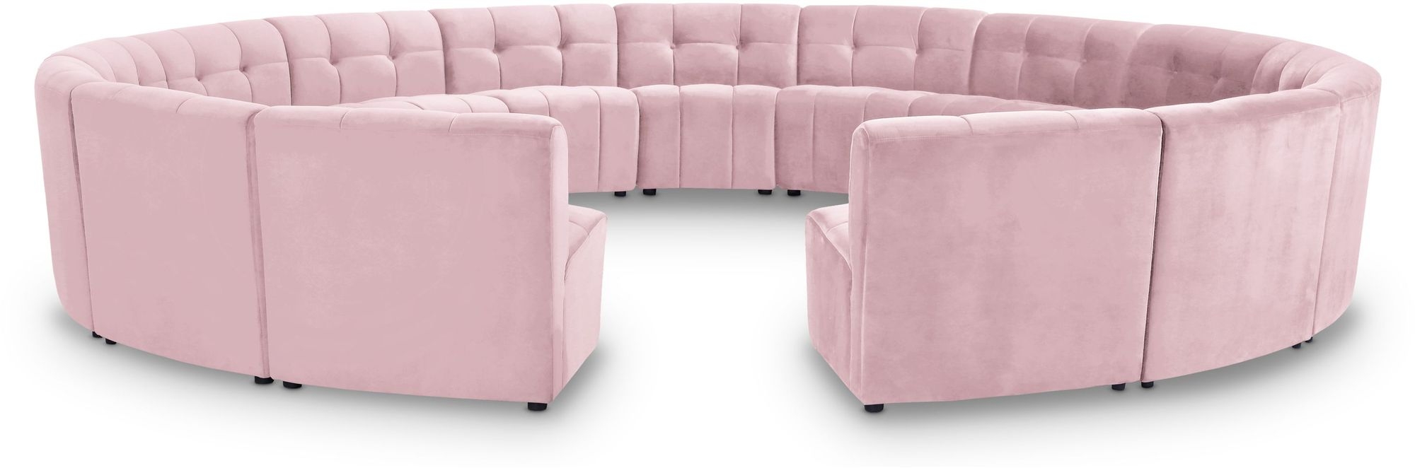 Limitless 173" 15-Piece Modular Velvet Sectional