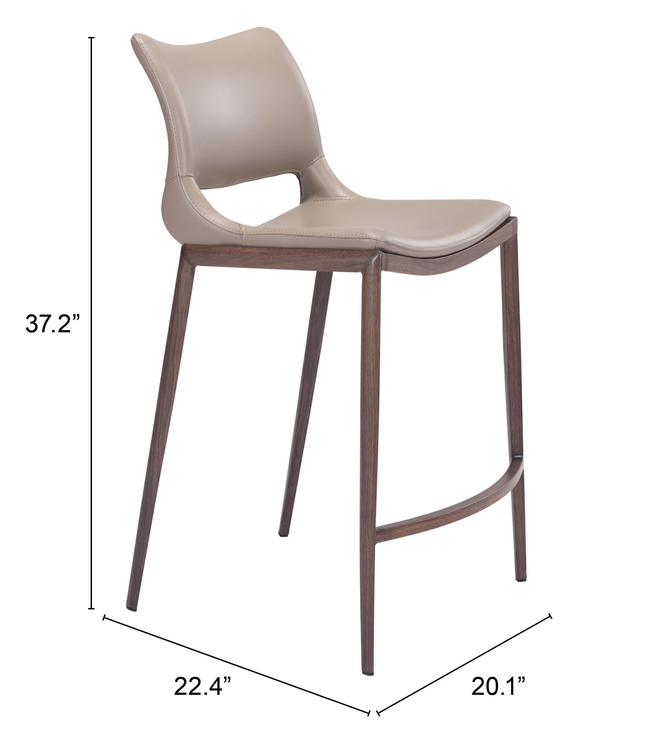 Ace Faux Leather Counter Stool
