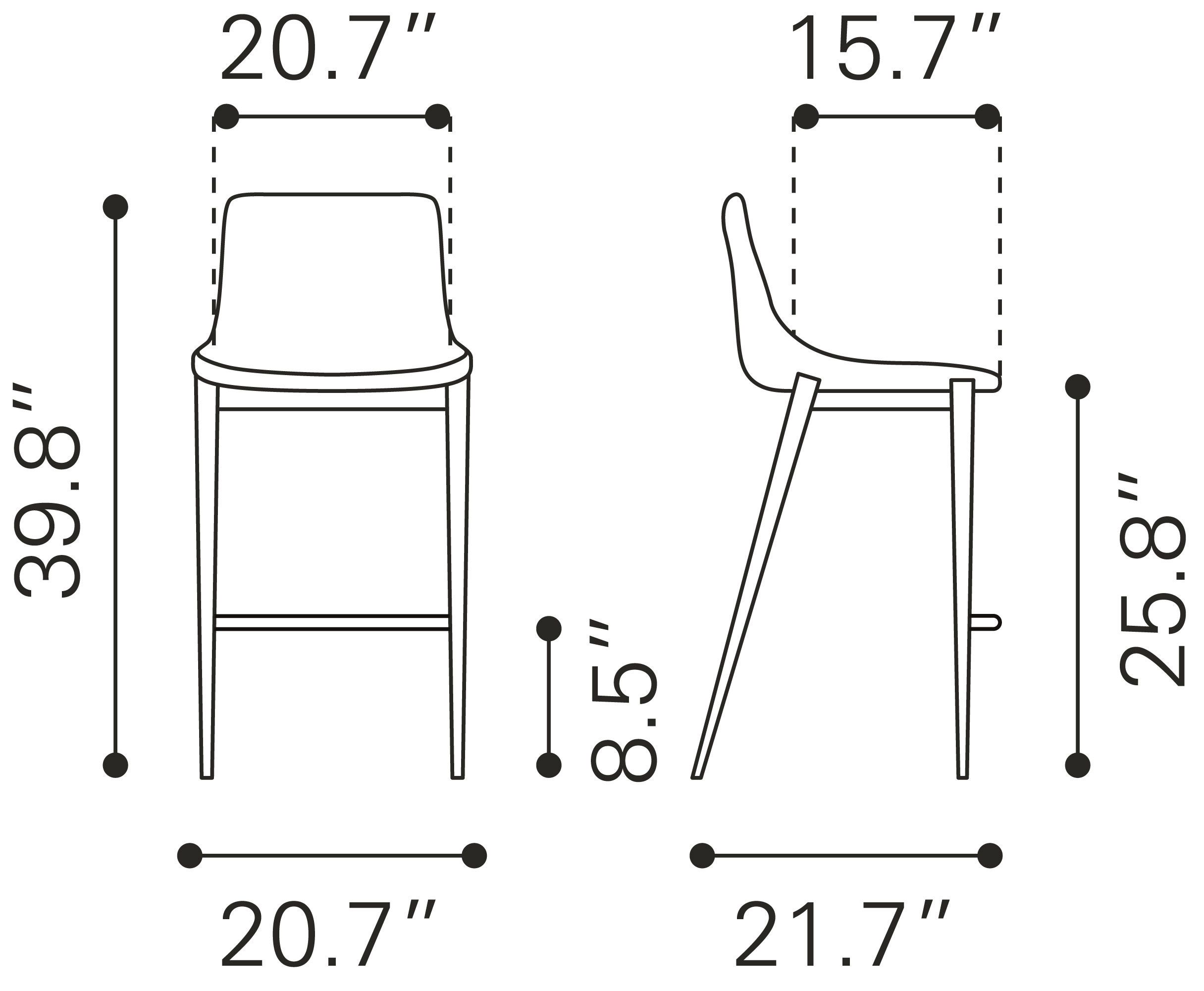 Magnus Leatherette Counter Chair