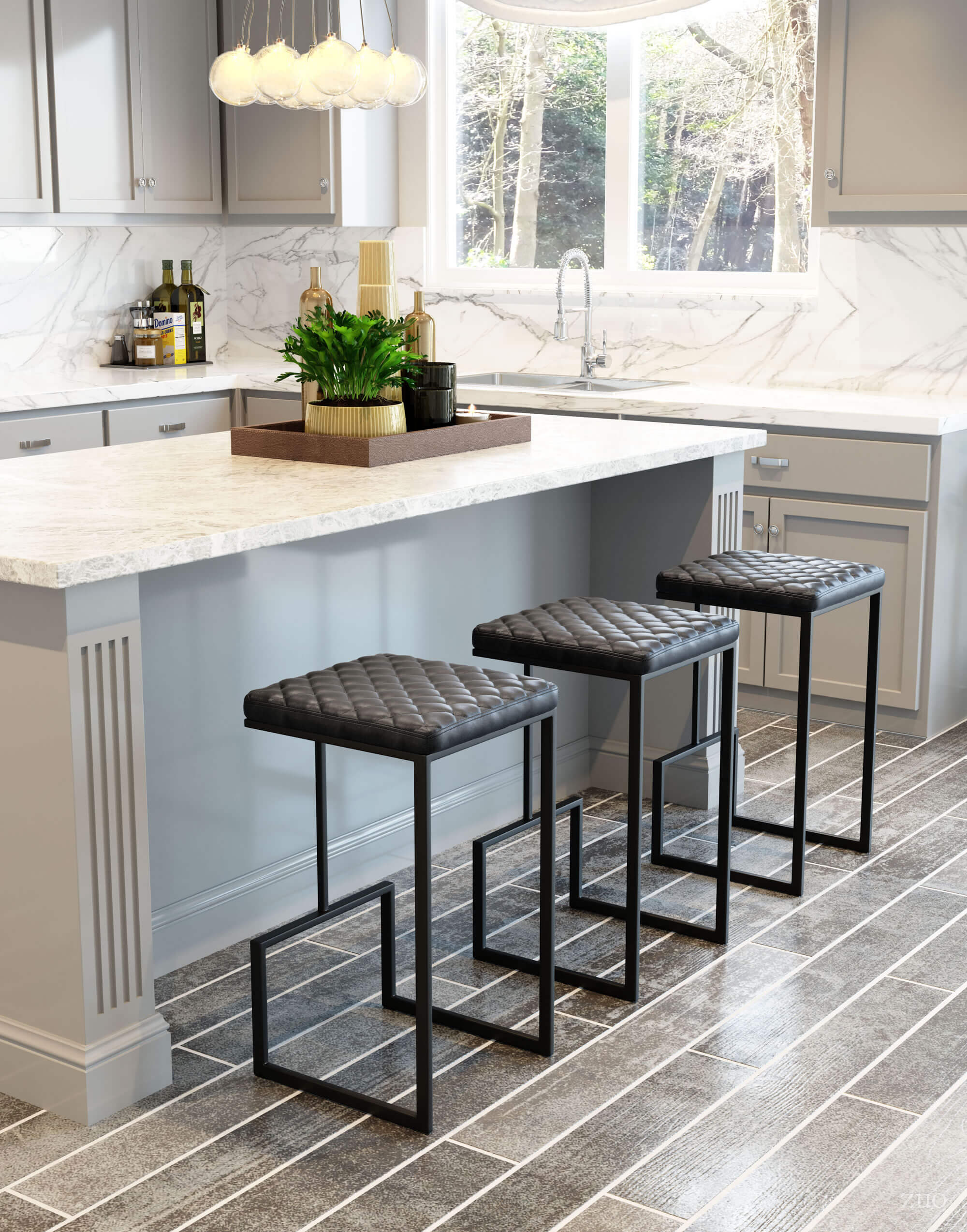 Element Barstool, Gray by Zuo Modern