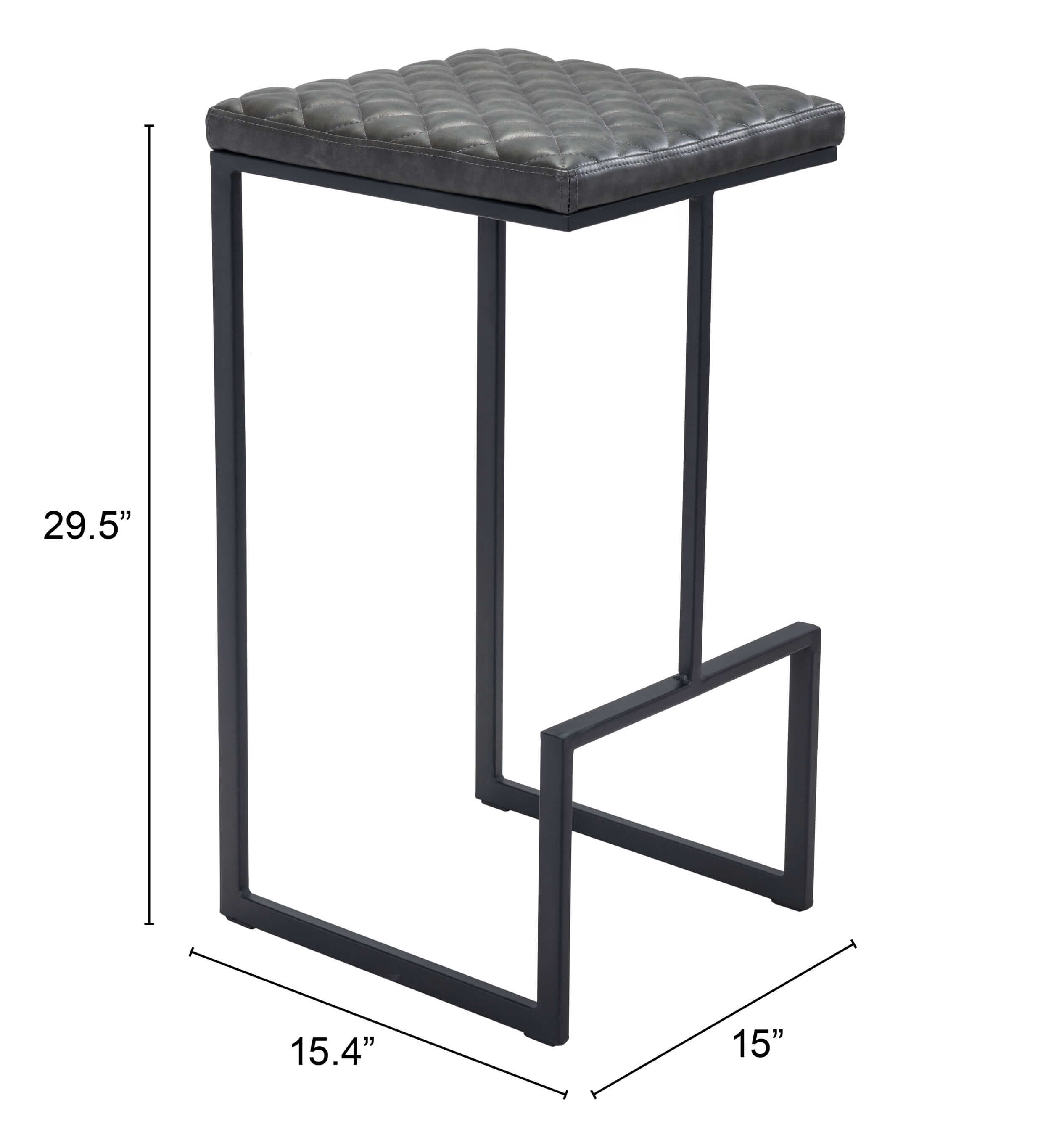 Element Barstool, Gray by Zuo Modern
