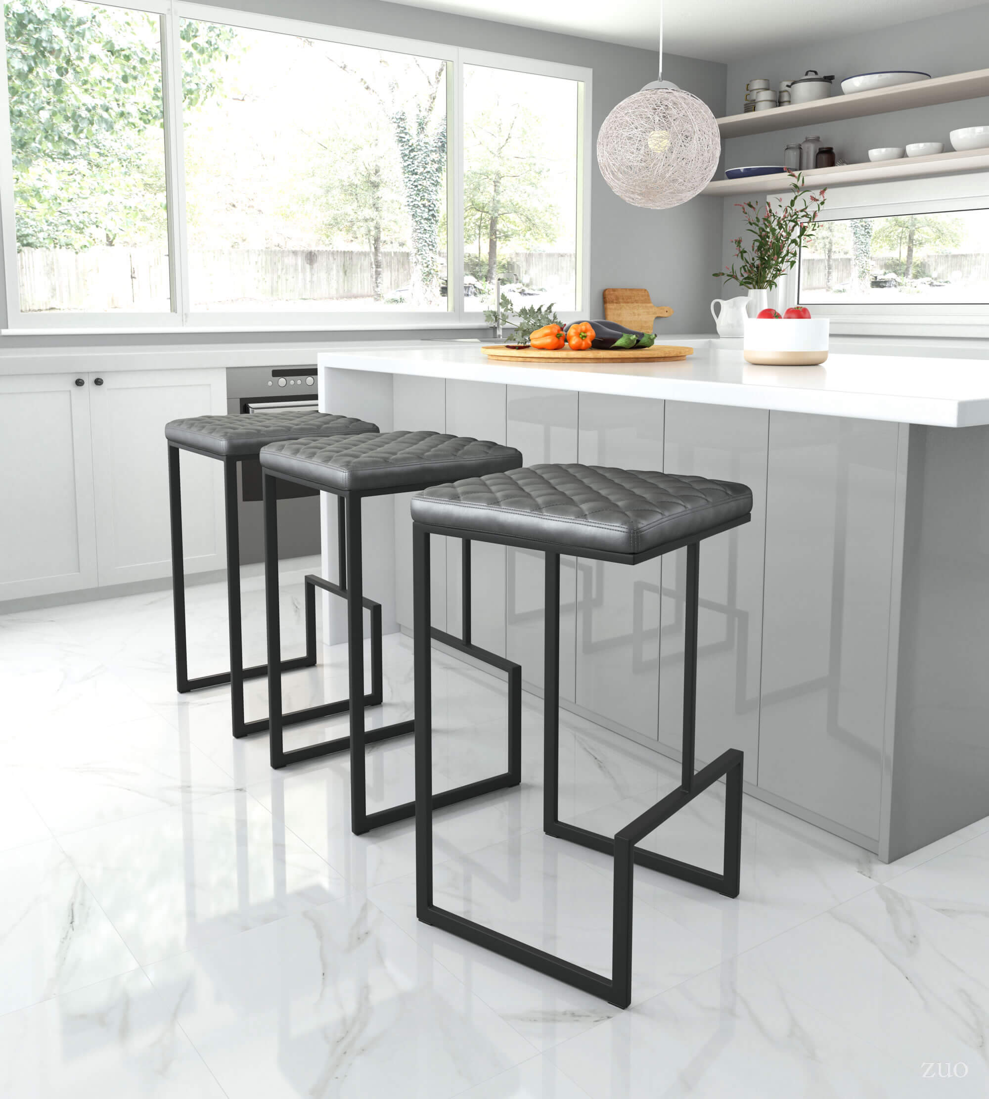 Element Barstool, Gray by Zuo Modern