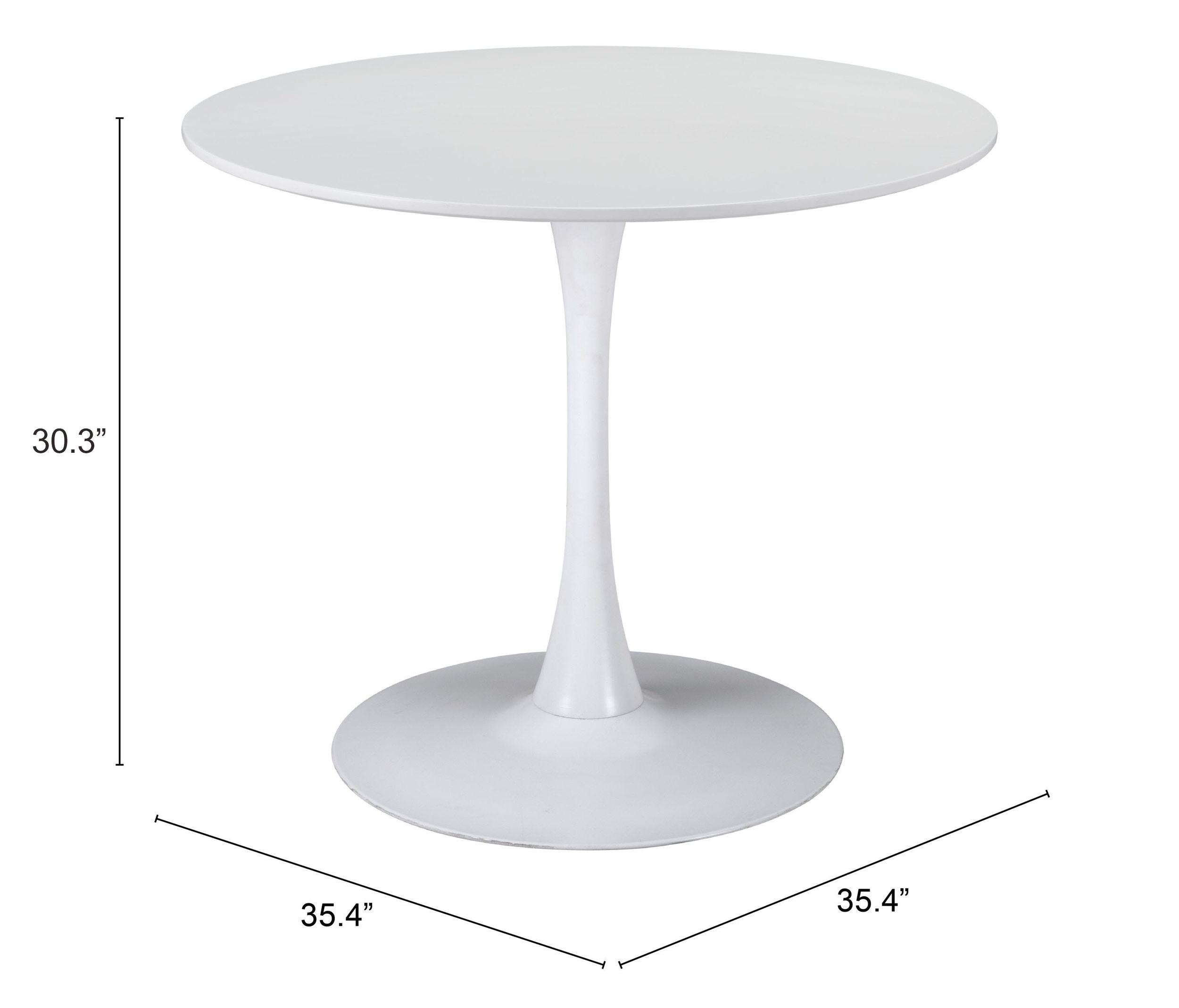 Opus Round MDF/Steel Dining Table