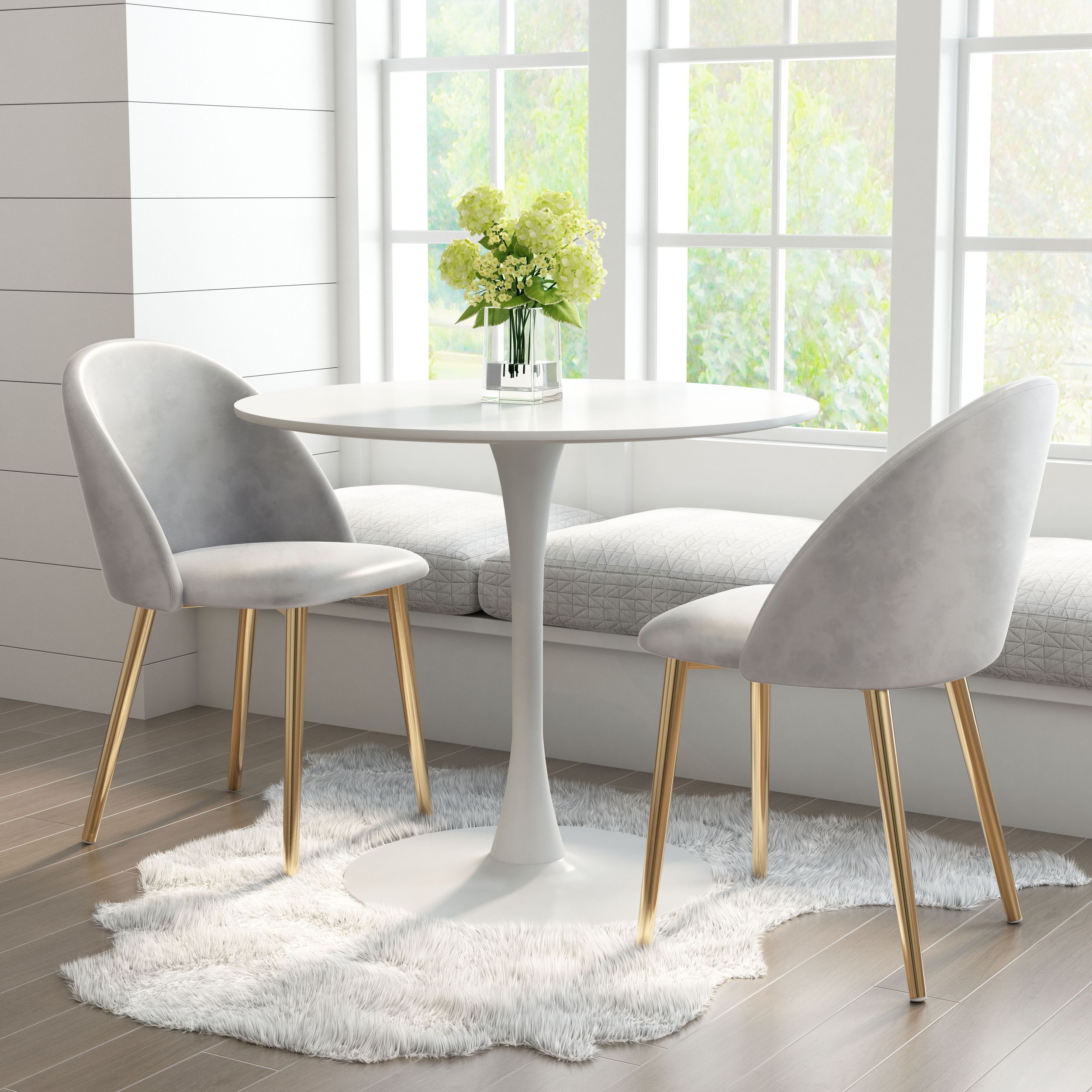 Opus Round MDF/Steel Dining Table