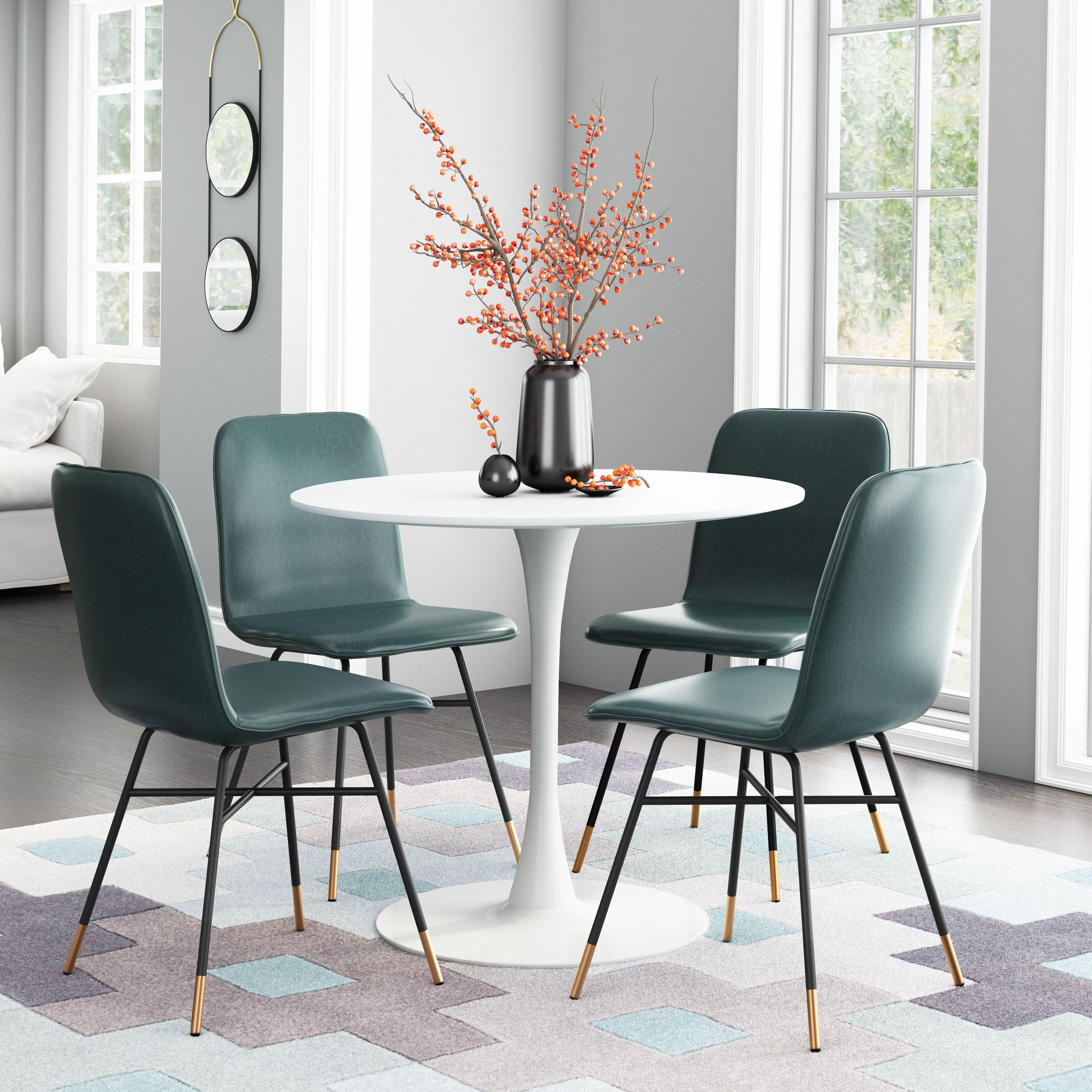Opus Round MDF/Steel Dining Table