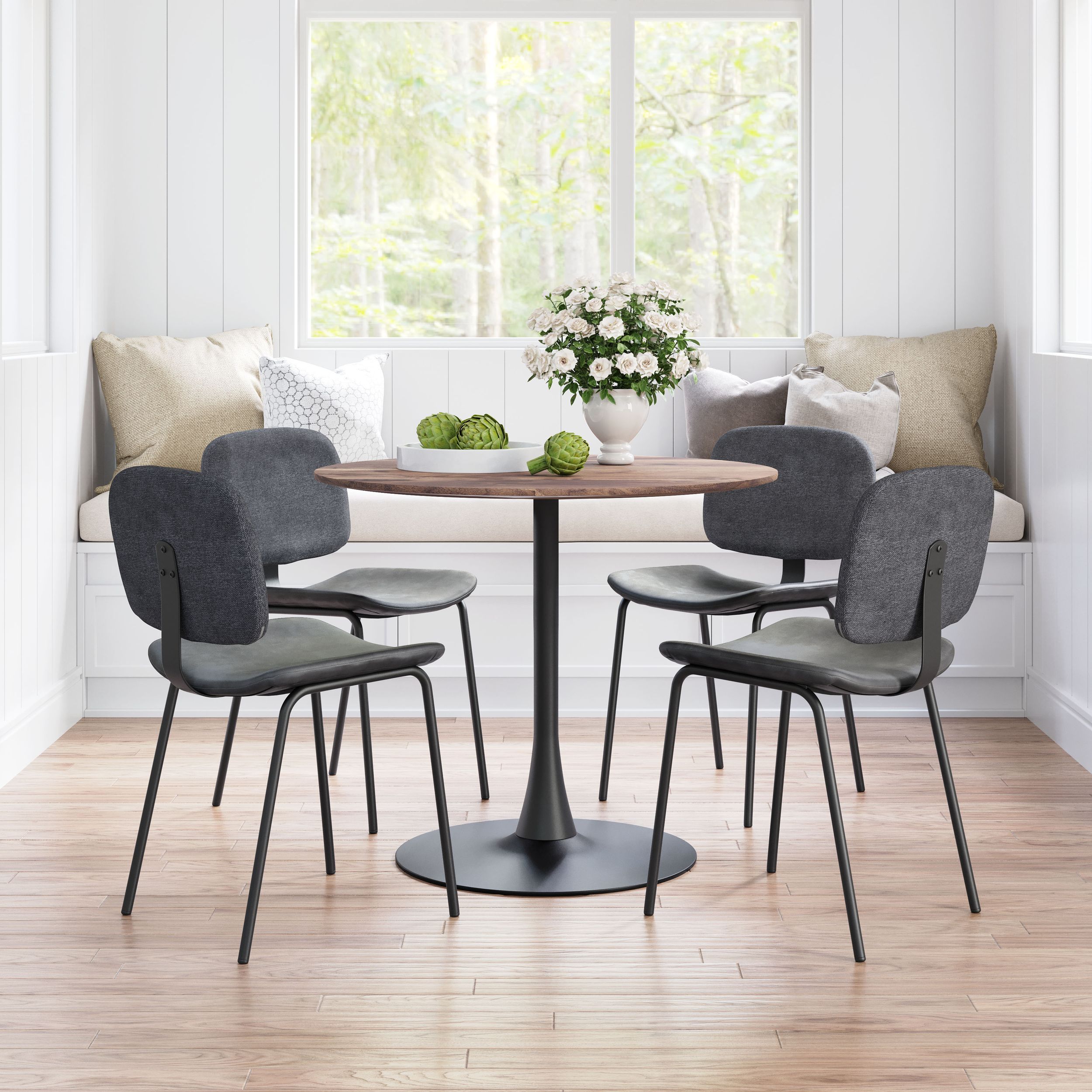 Opus Round MDF/Steel Dining Table