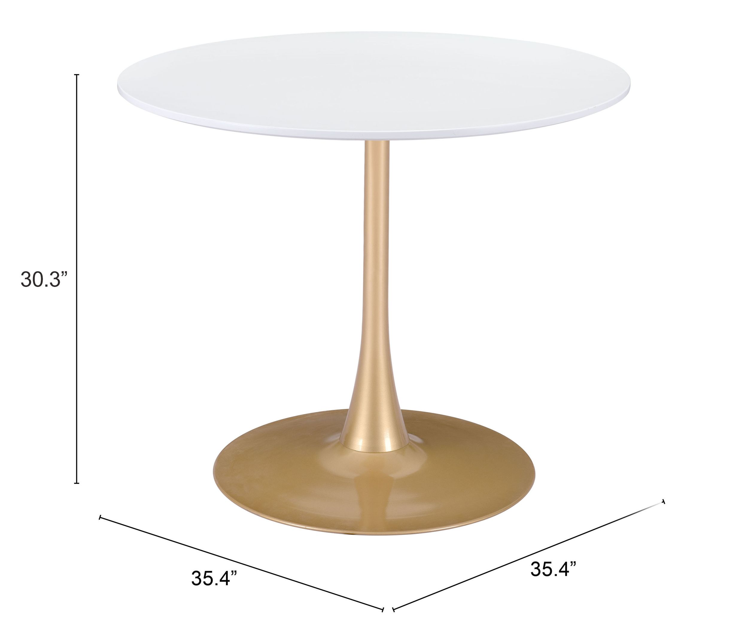 Opus Round MDF/Steel Dining Table