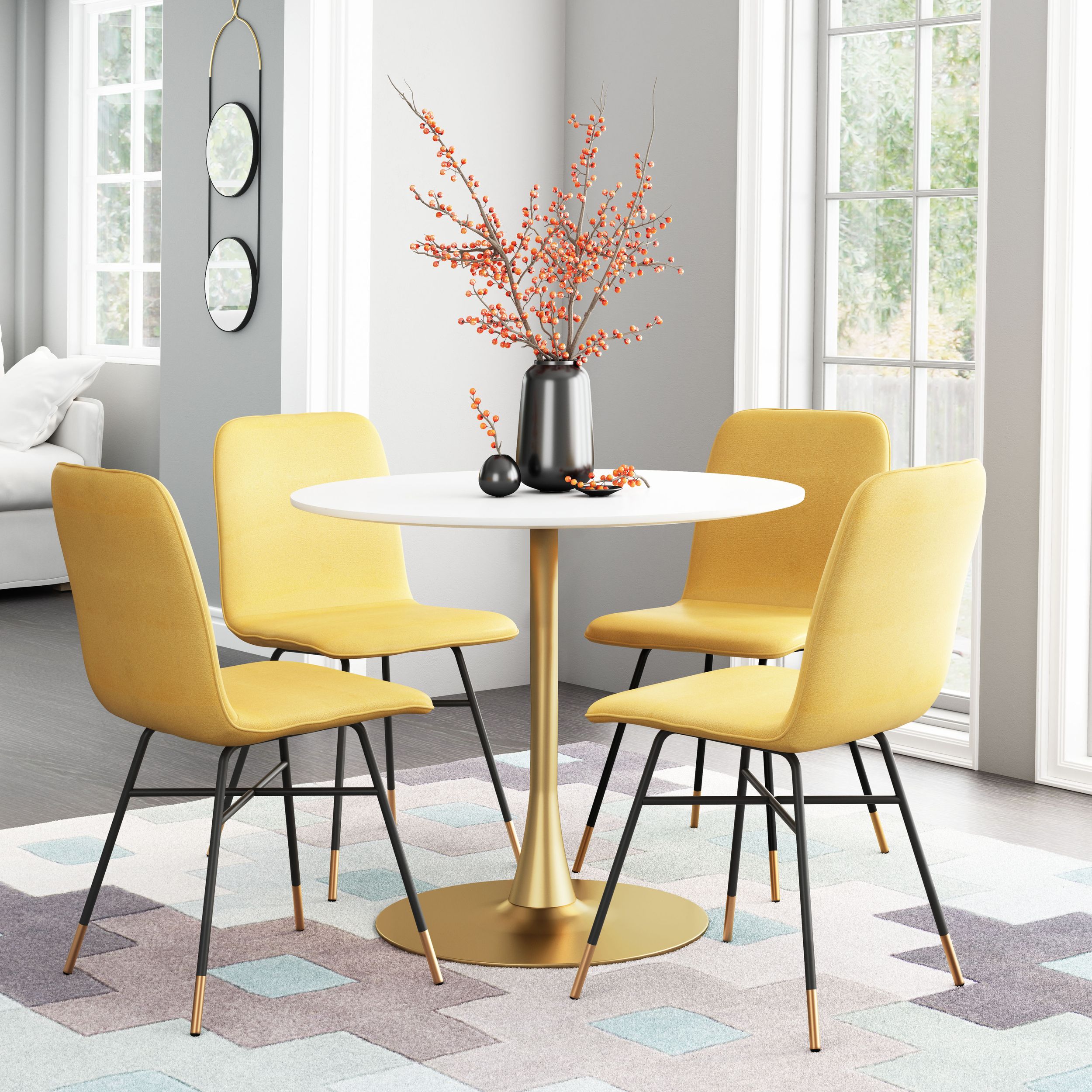 Opus Round MDF/Steel Dining Table