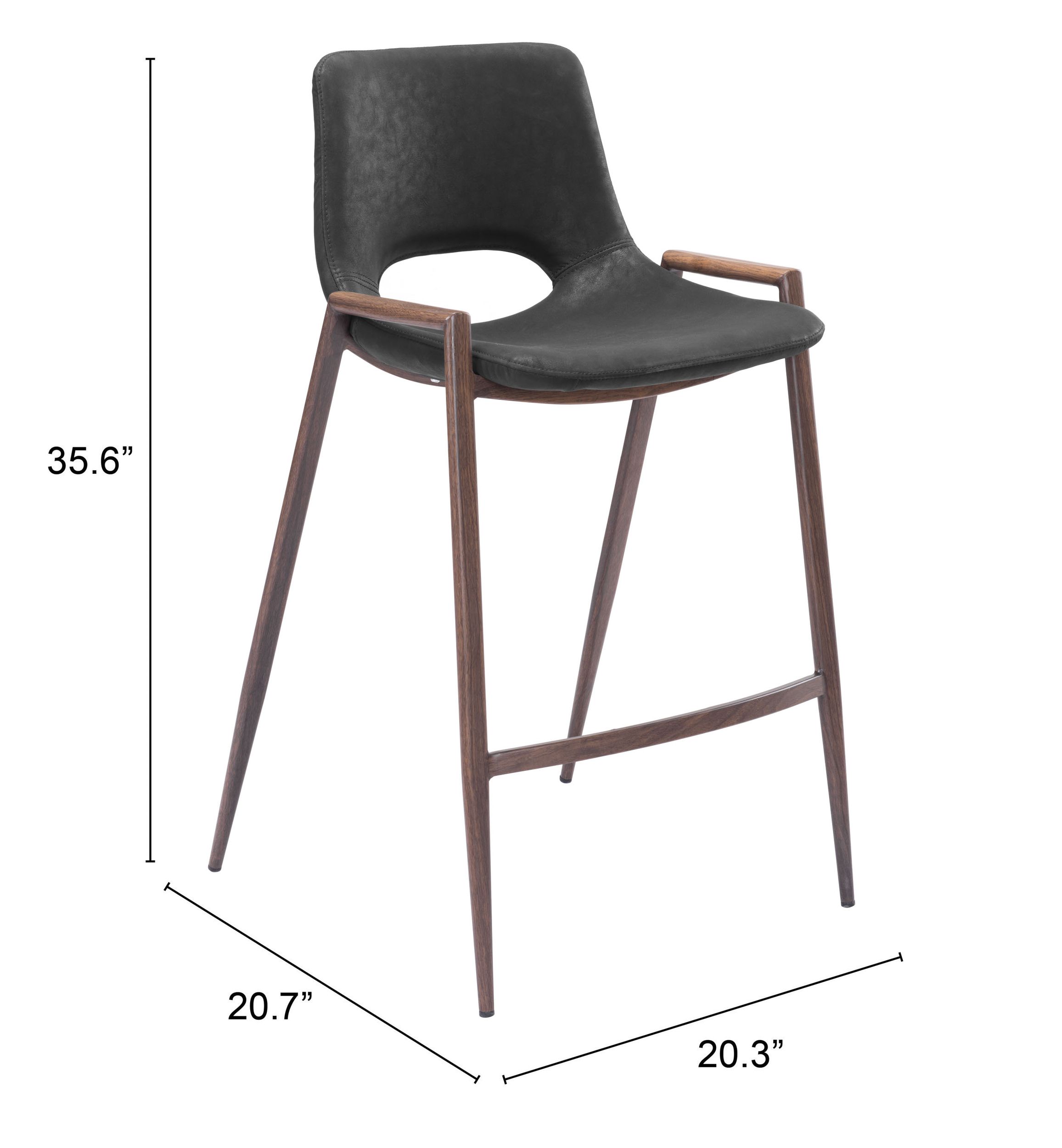 Desi Faux Leather/Steel Counter Stool