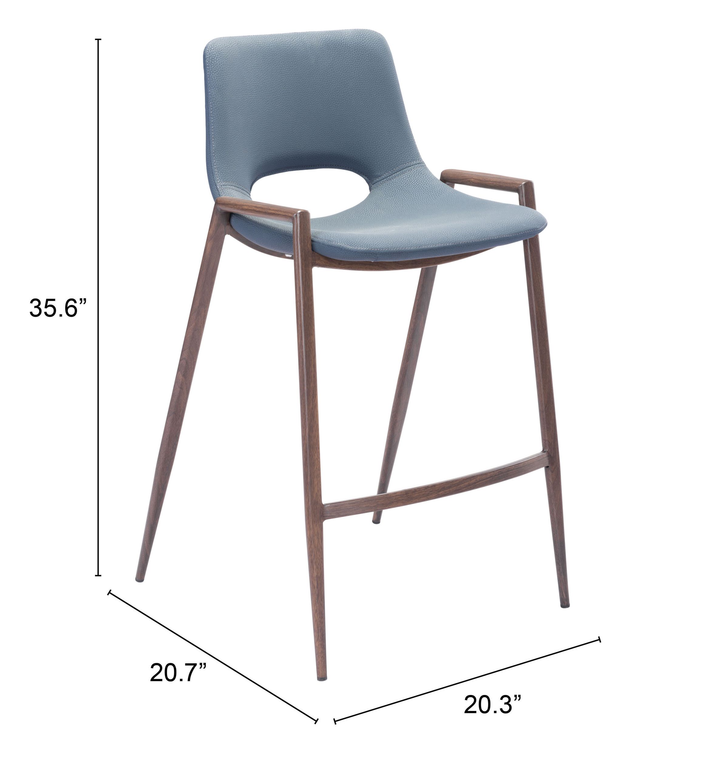 Desi Faux Leather/Steel Counter Stool