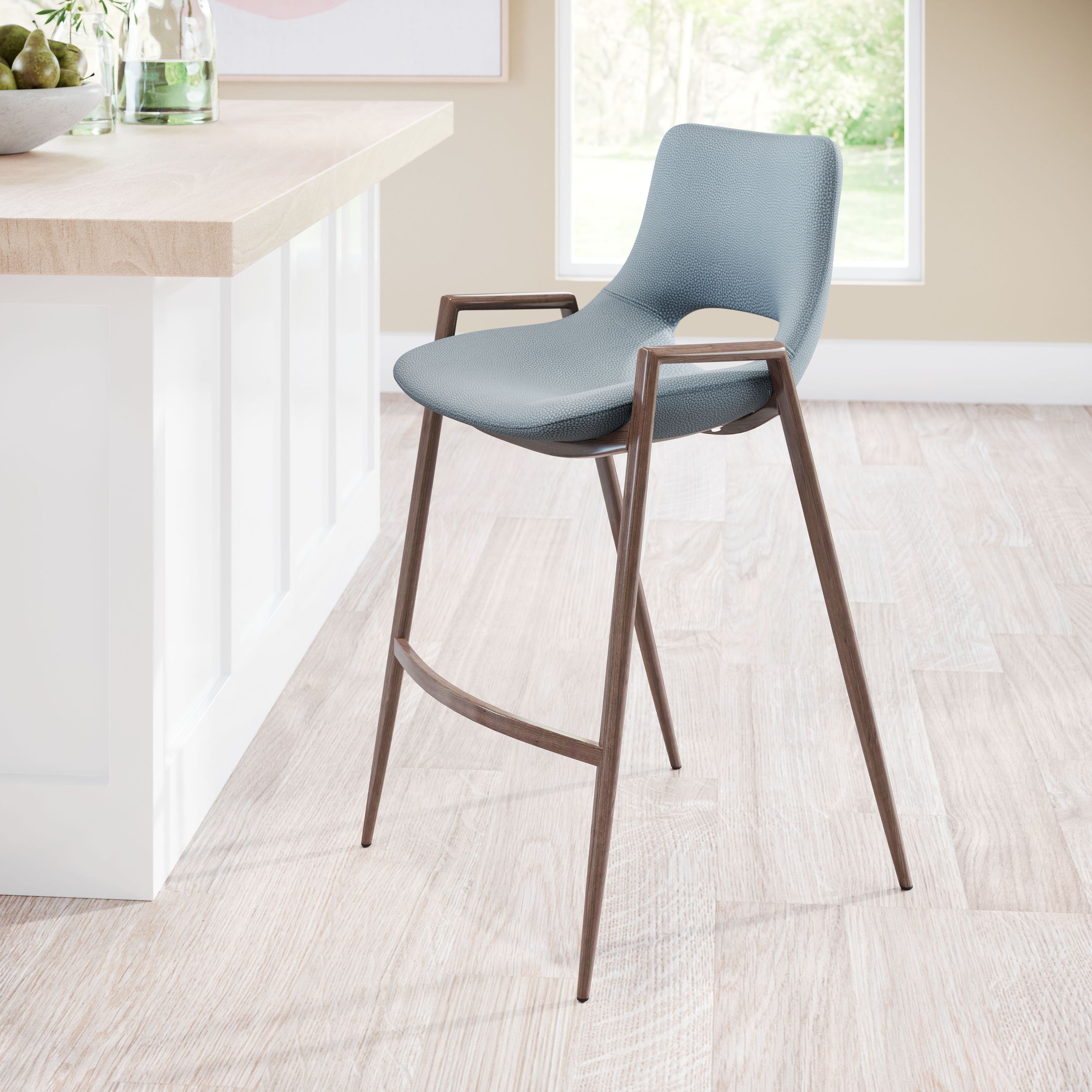 Desi Faux Leather/Steel Counter Stool