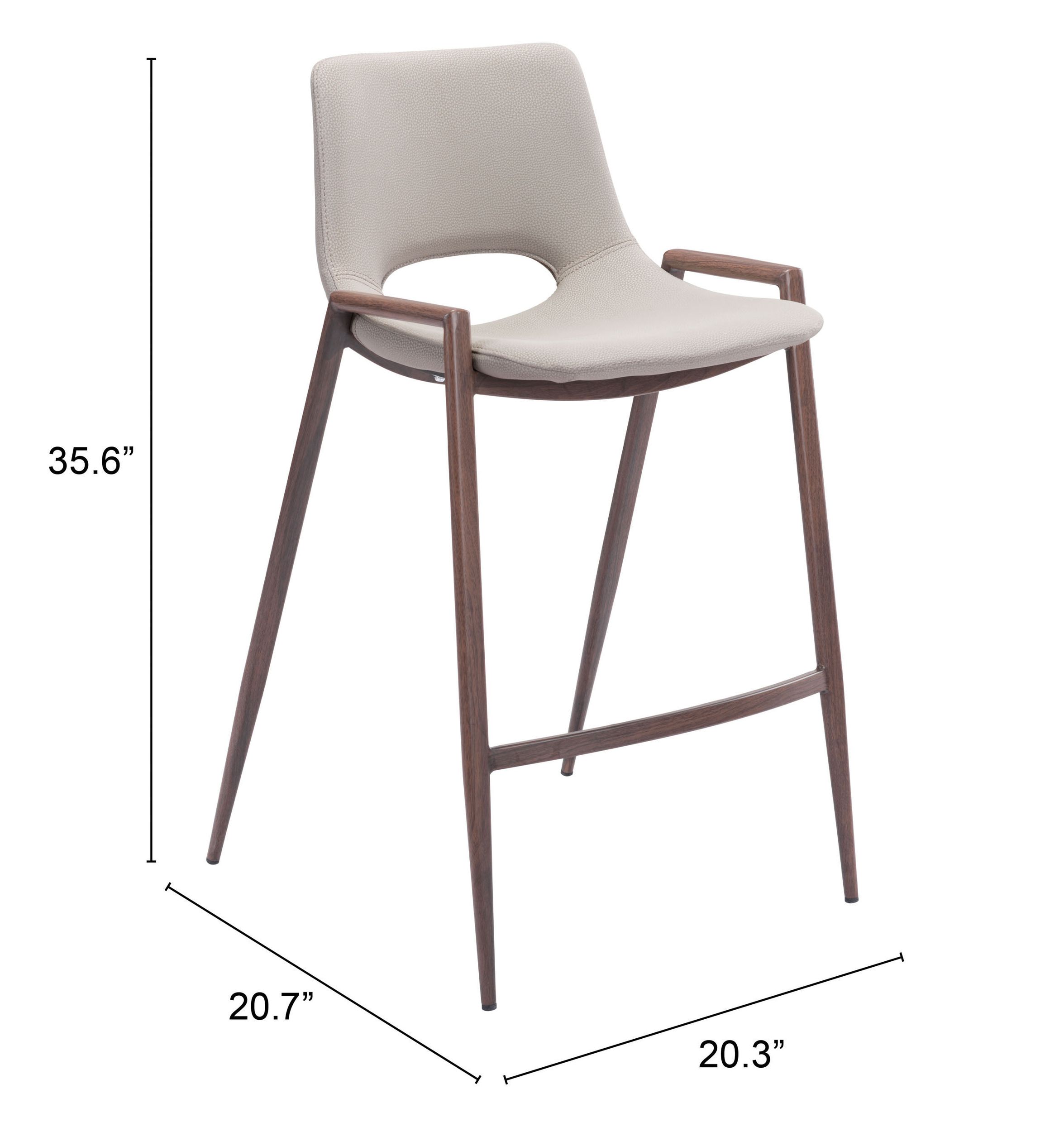 Desi Faux Leather/Steel Counter Stool