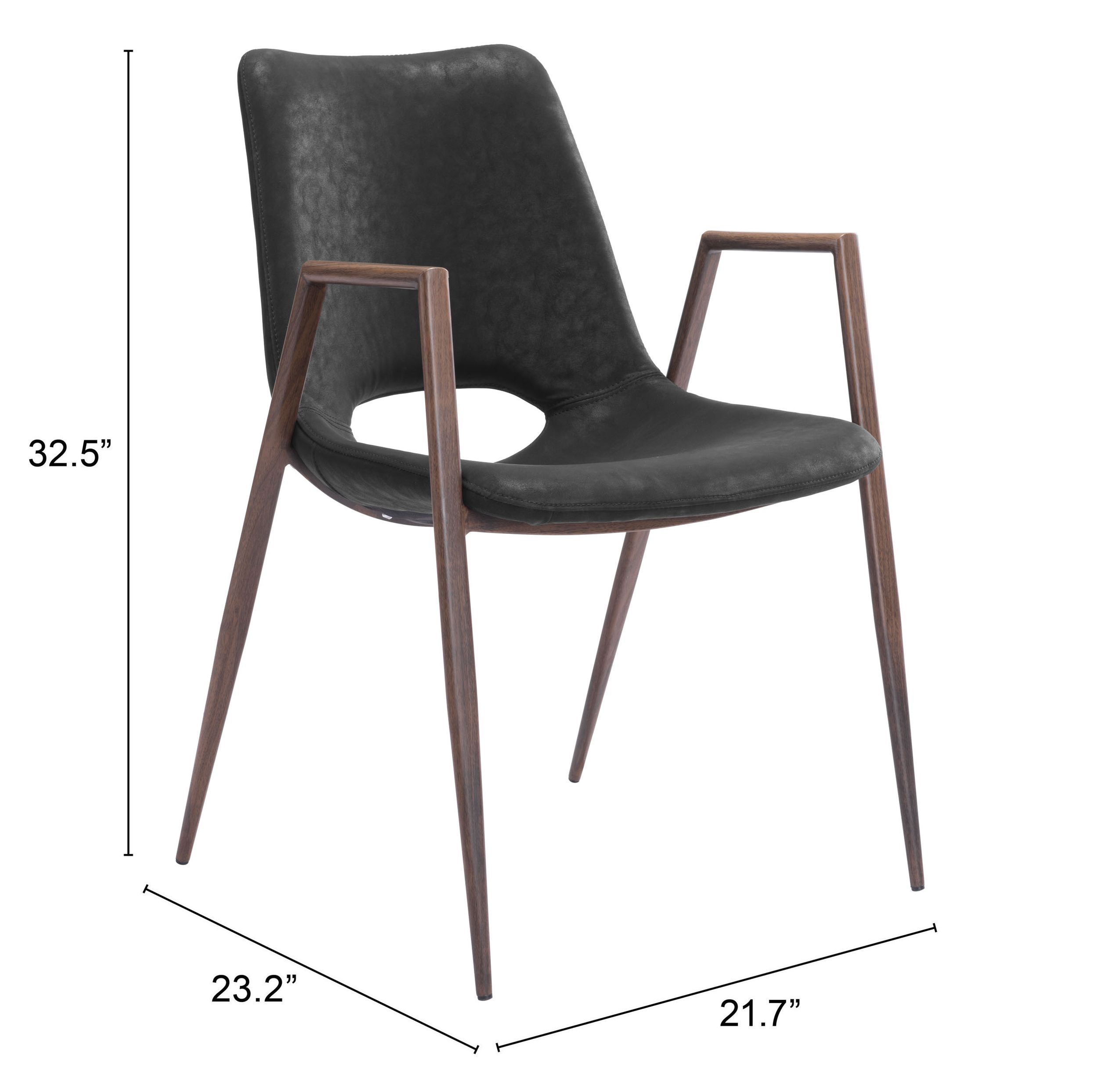 Desi Faux Leather/Steel Dining Chair