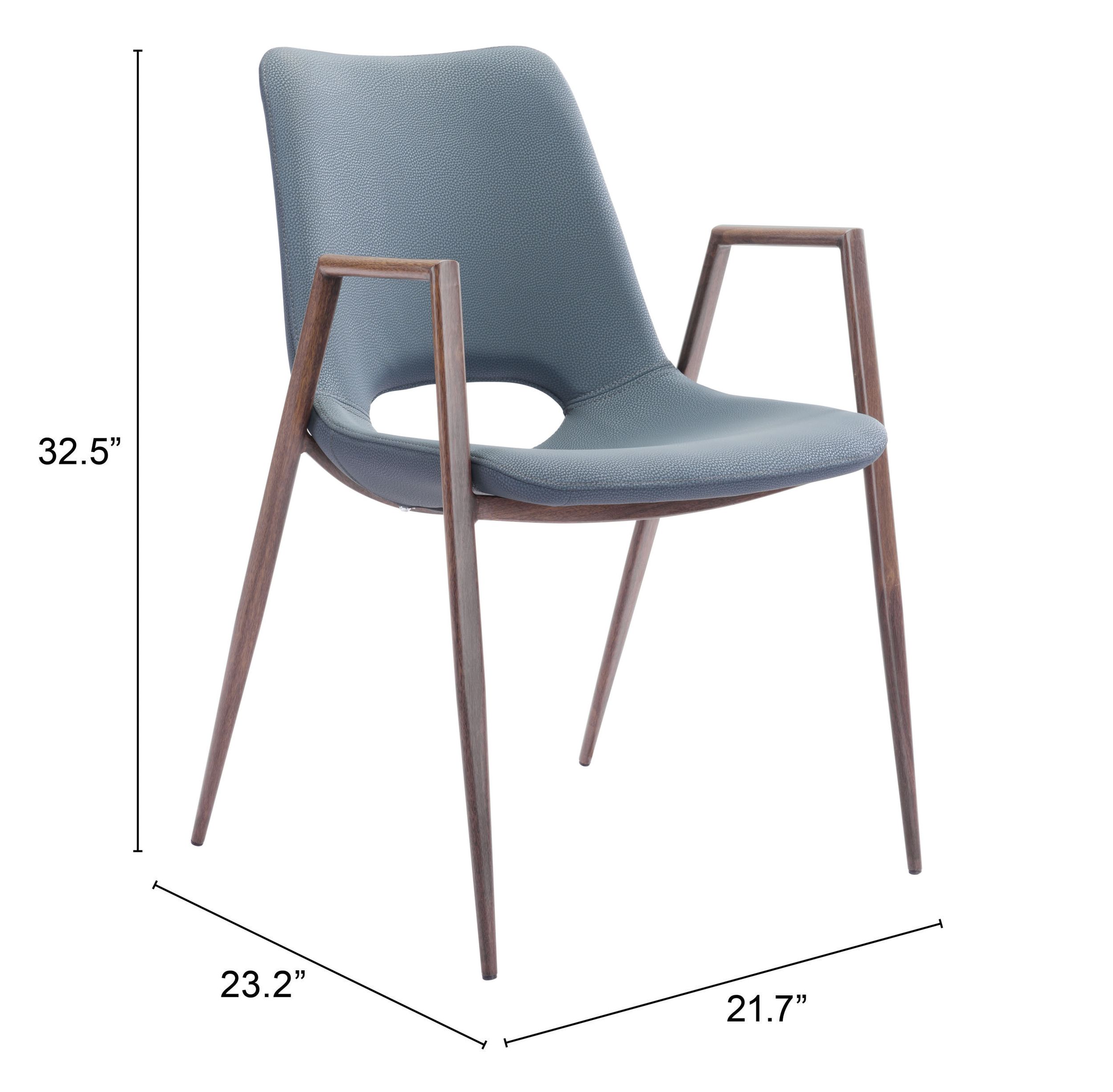Desi Faux Leather/Steel Dining Chair
