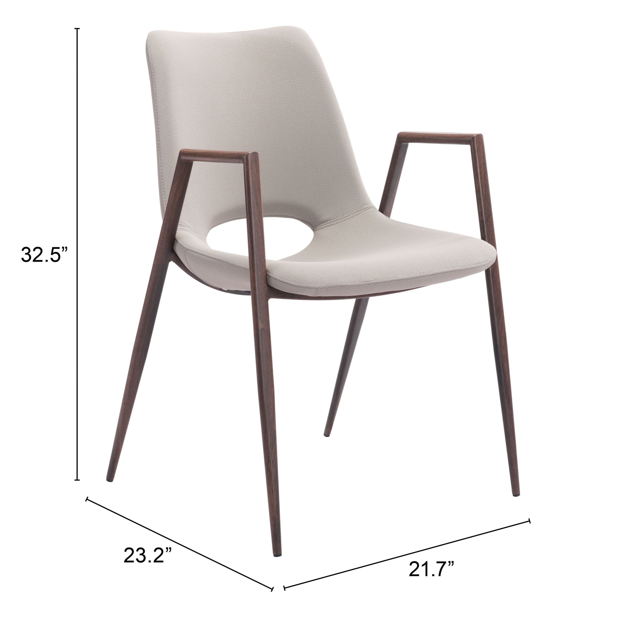 Desi Faux Leather/Steel Dining Chair