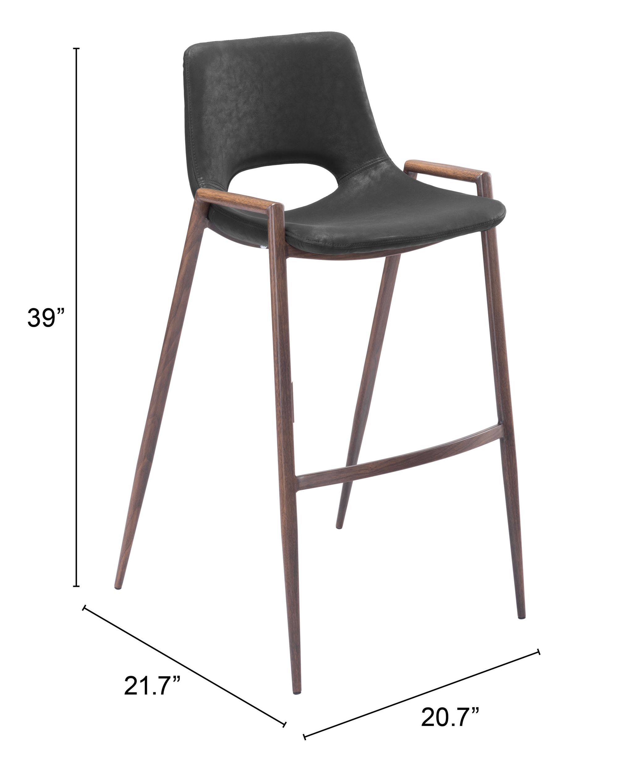 Desi Faux Leather/Steel Barstool