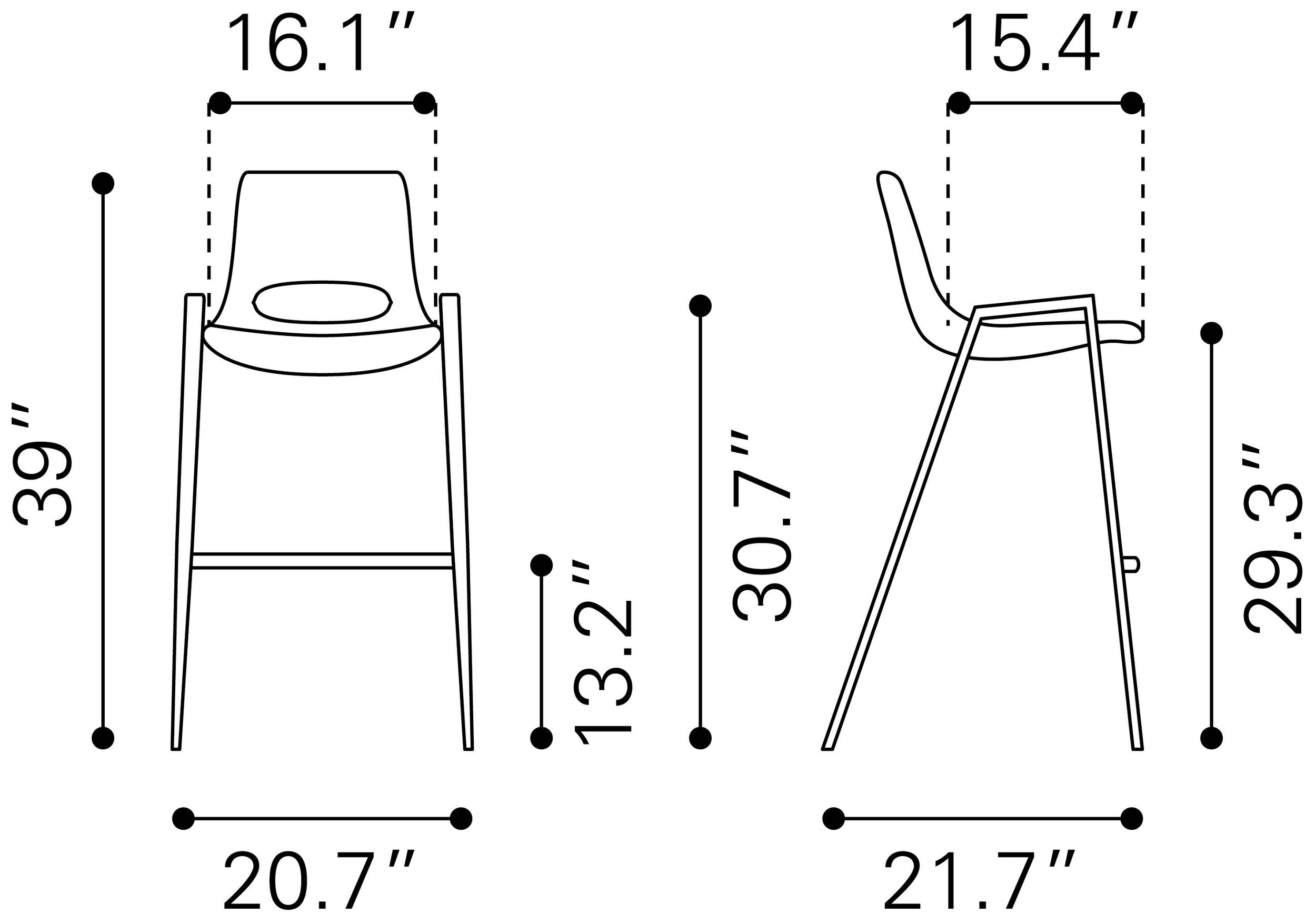 Desi Faux Leather/Steel Barstool