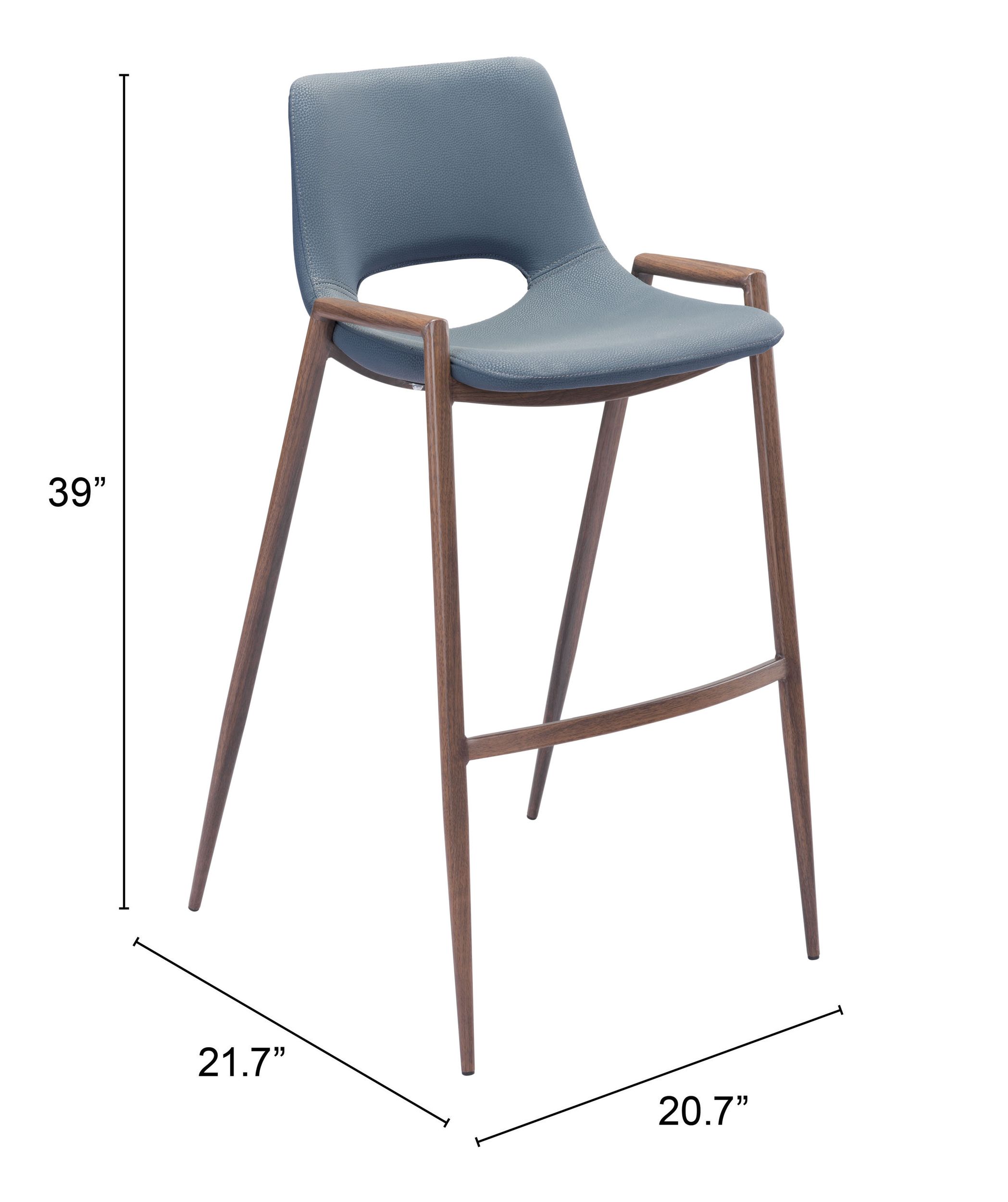 Desi Faux Leather/Steel Barstool