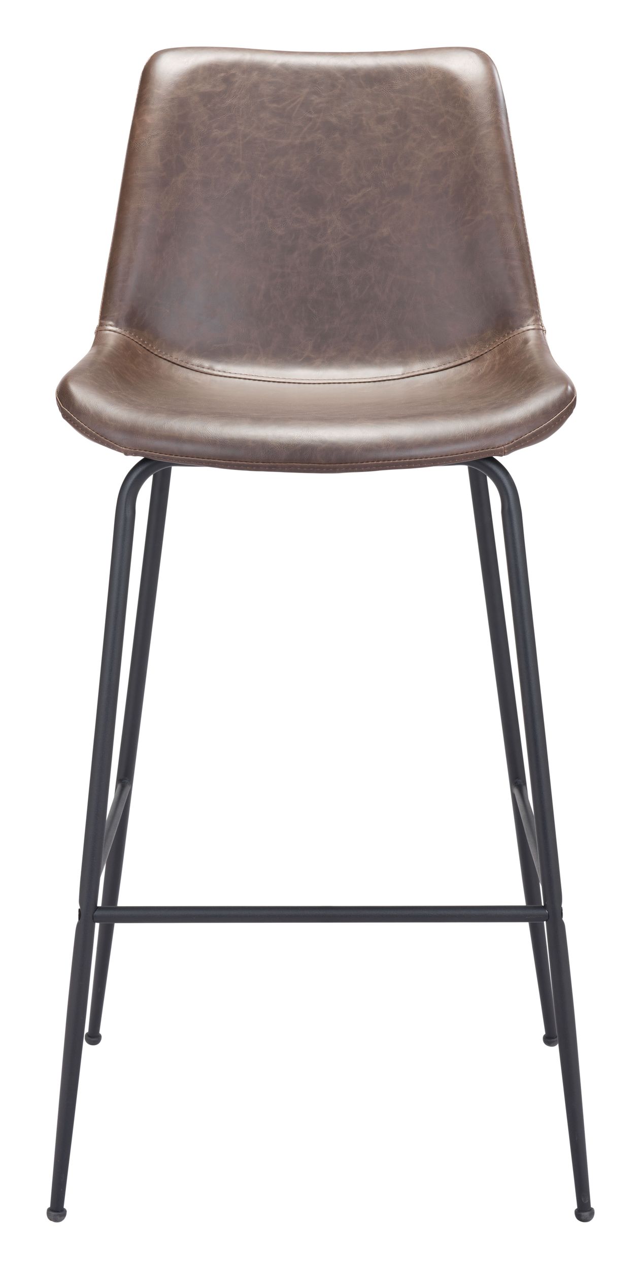 Byron Faux Leather/Steel Barstool