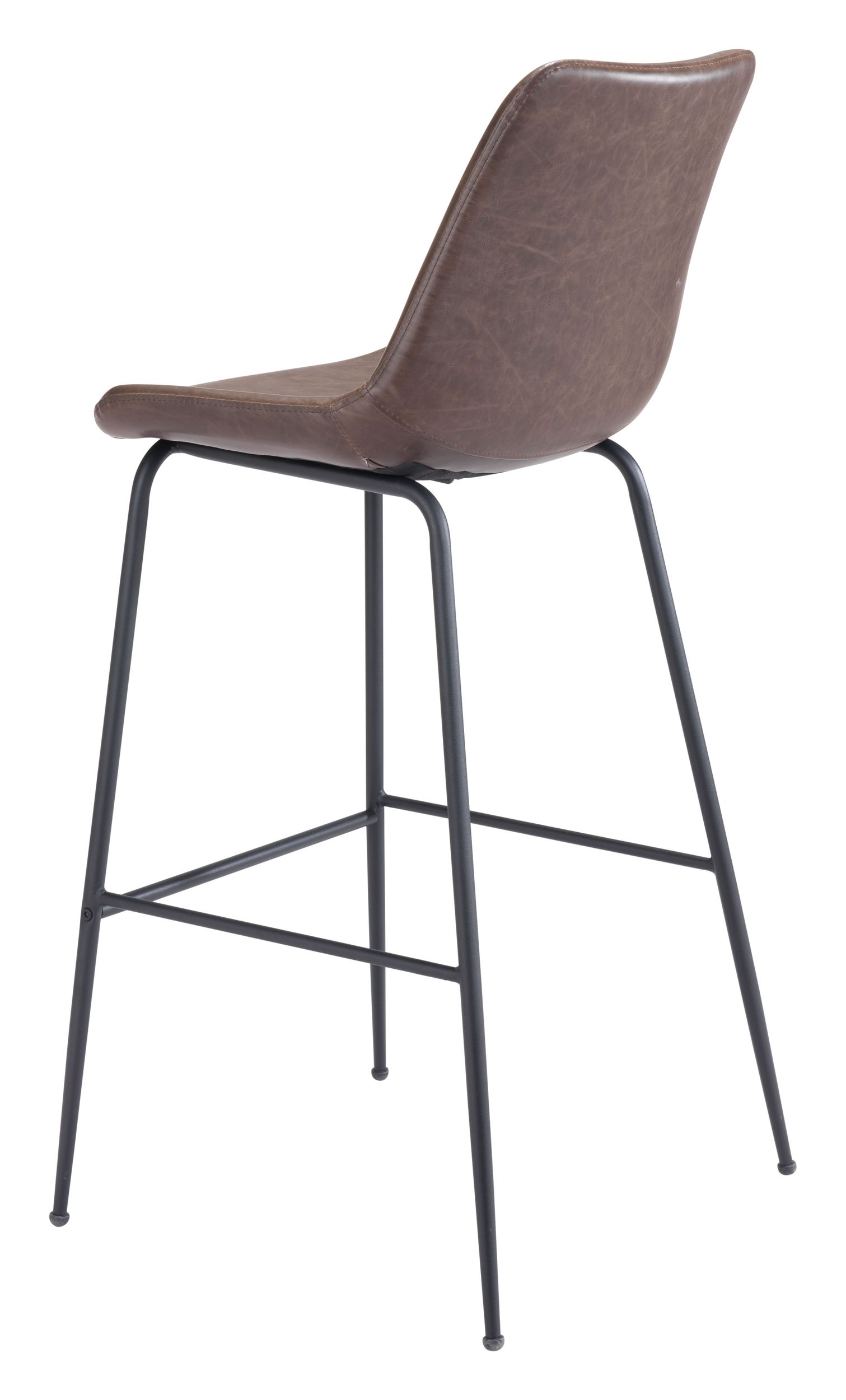 Byron Faux Leather/Steel Barstool