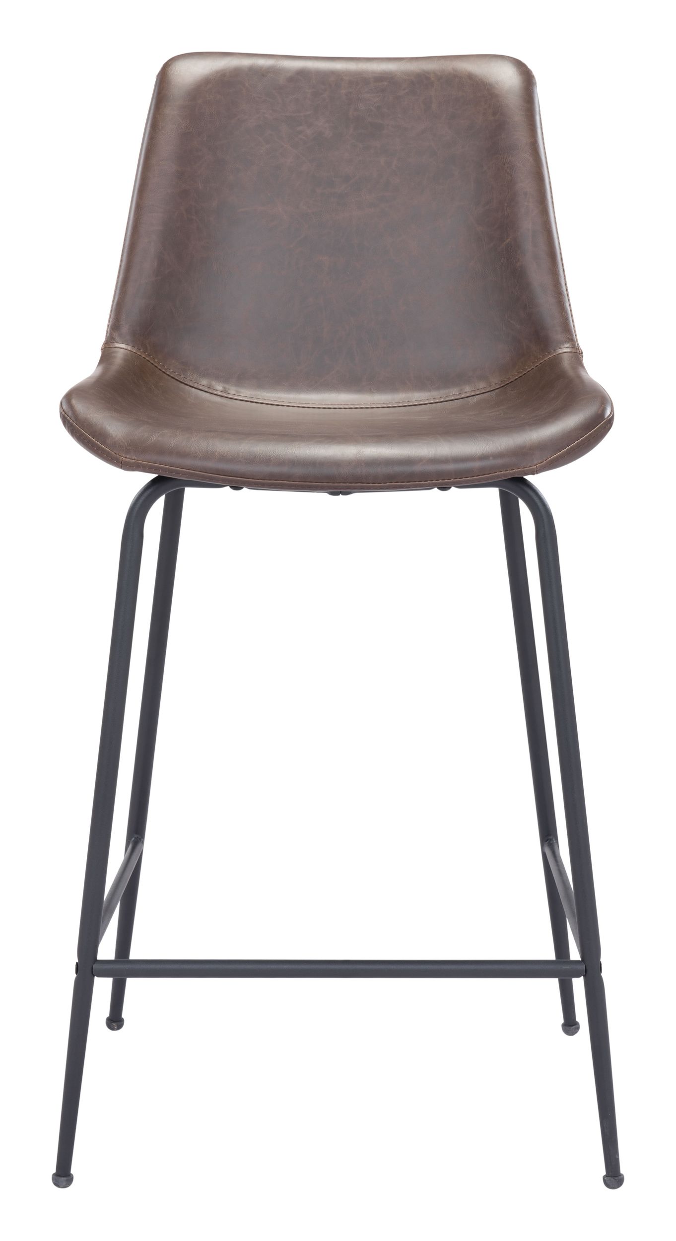 Byron Faux Leather/Steel Counter Stool