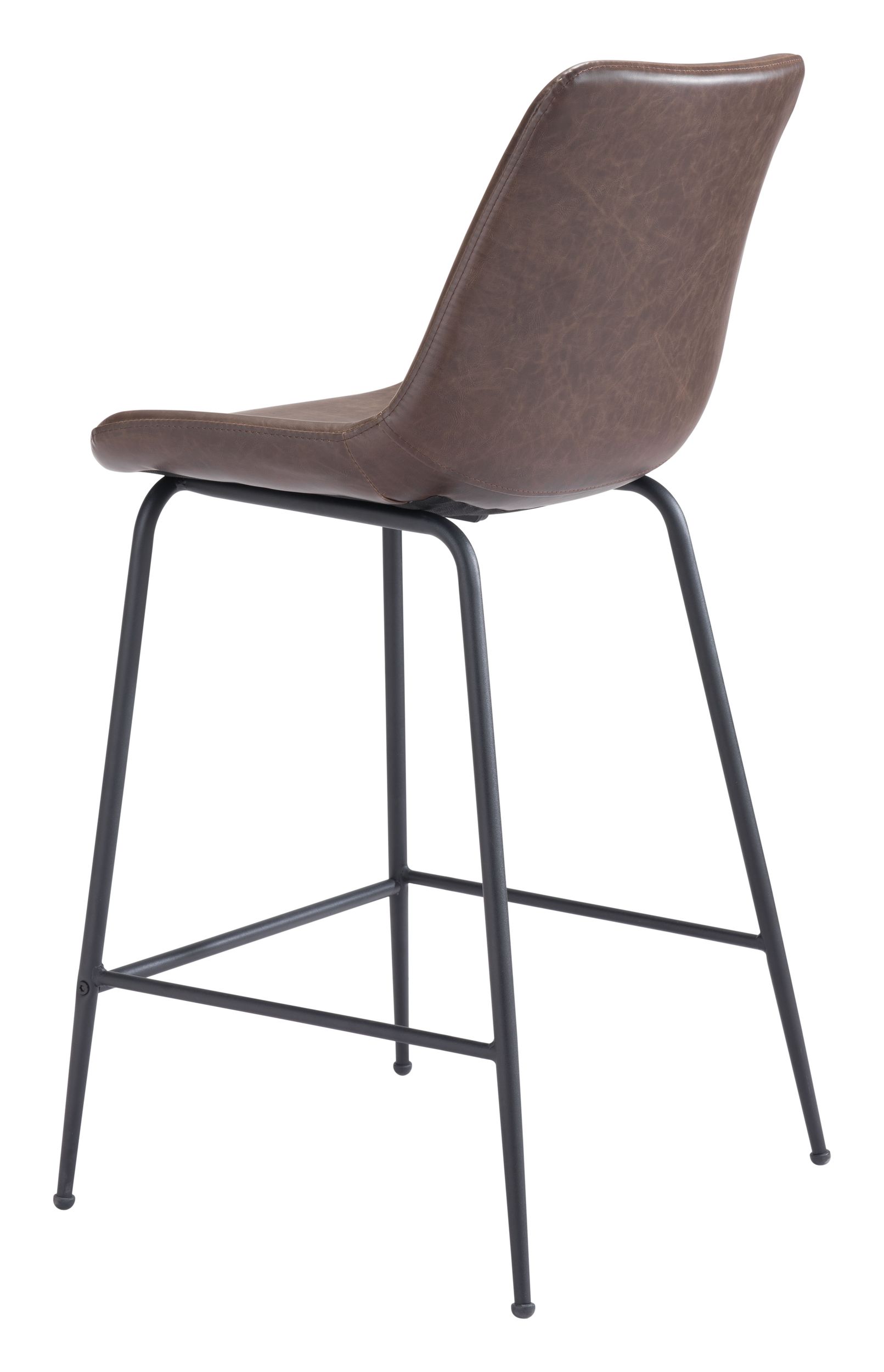 Byron Faux Leather/Steel Counter Stool