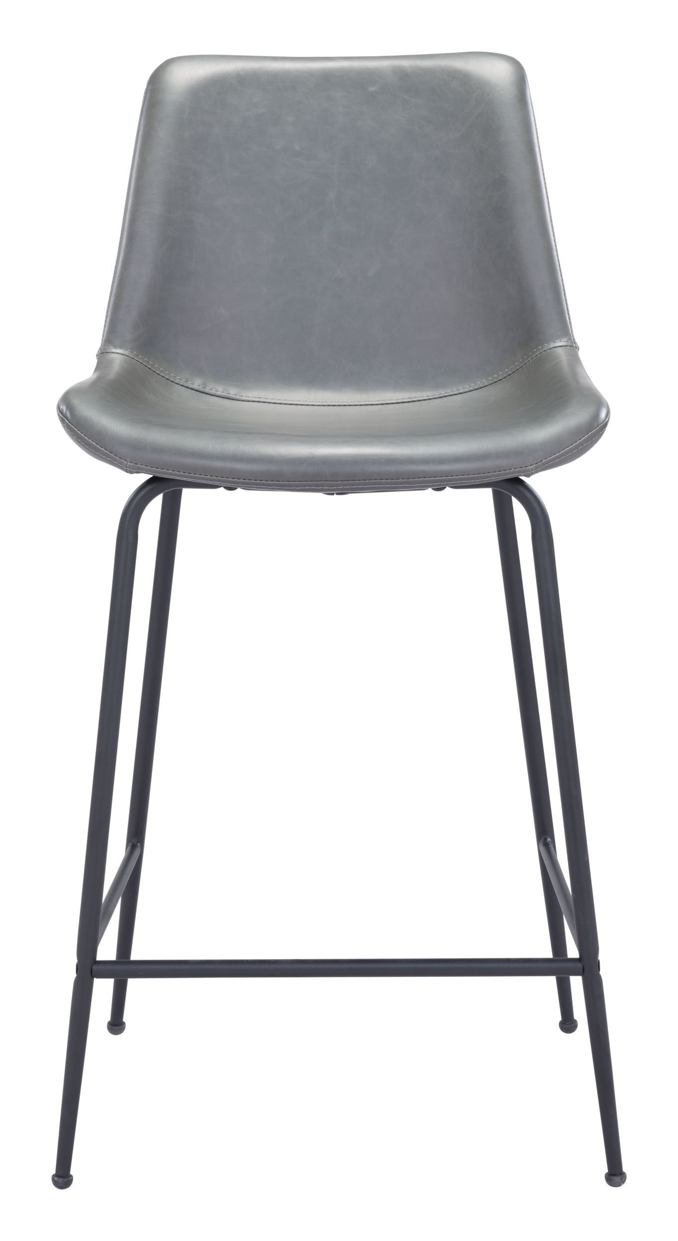 Byron Faux Leather/Steel Counter Stool