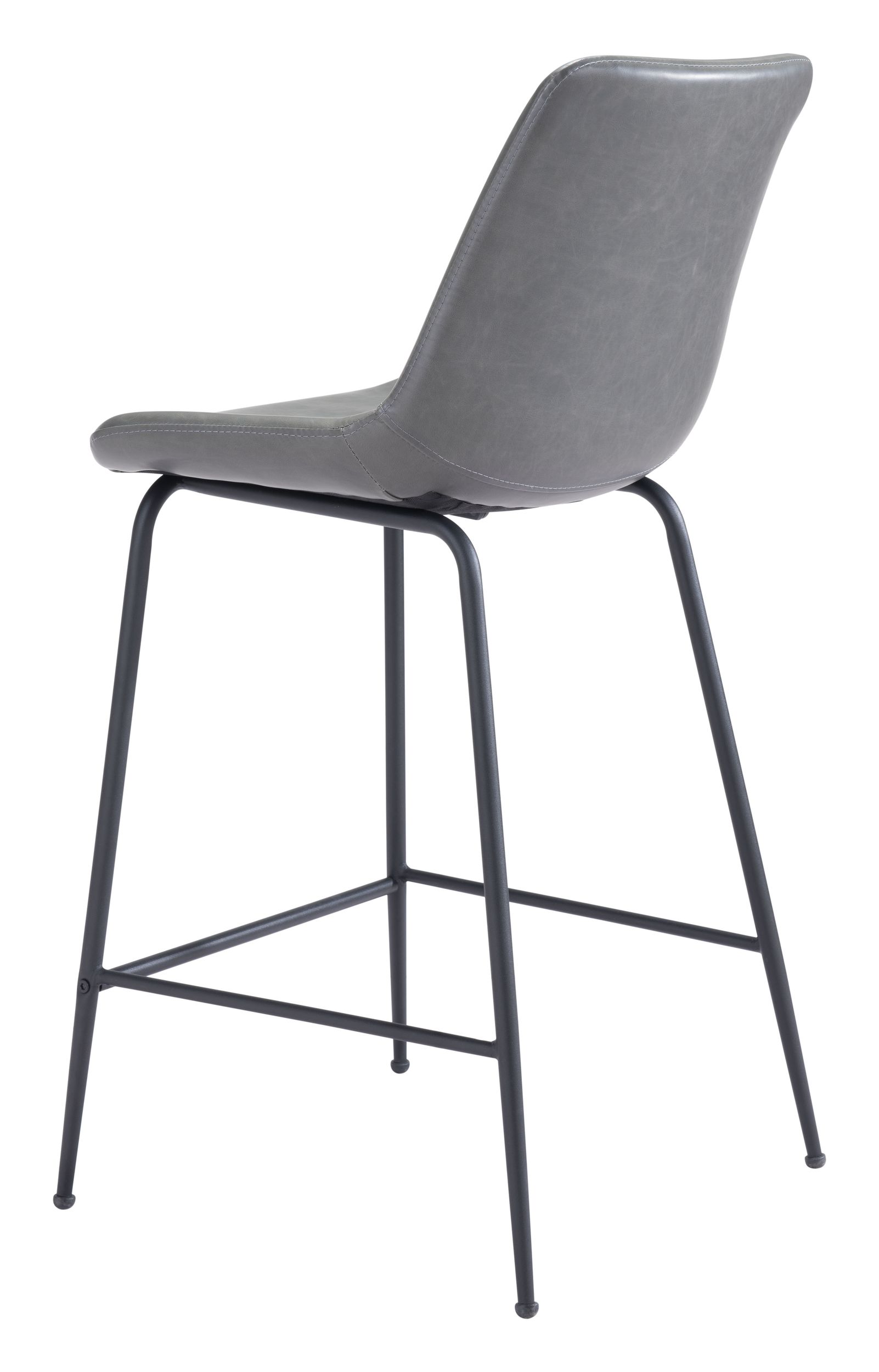 Byron Faux Leather/Steel Counter Stool