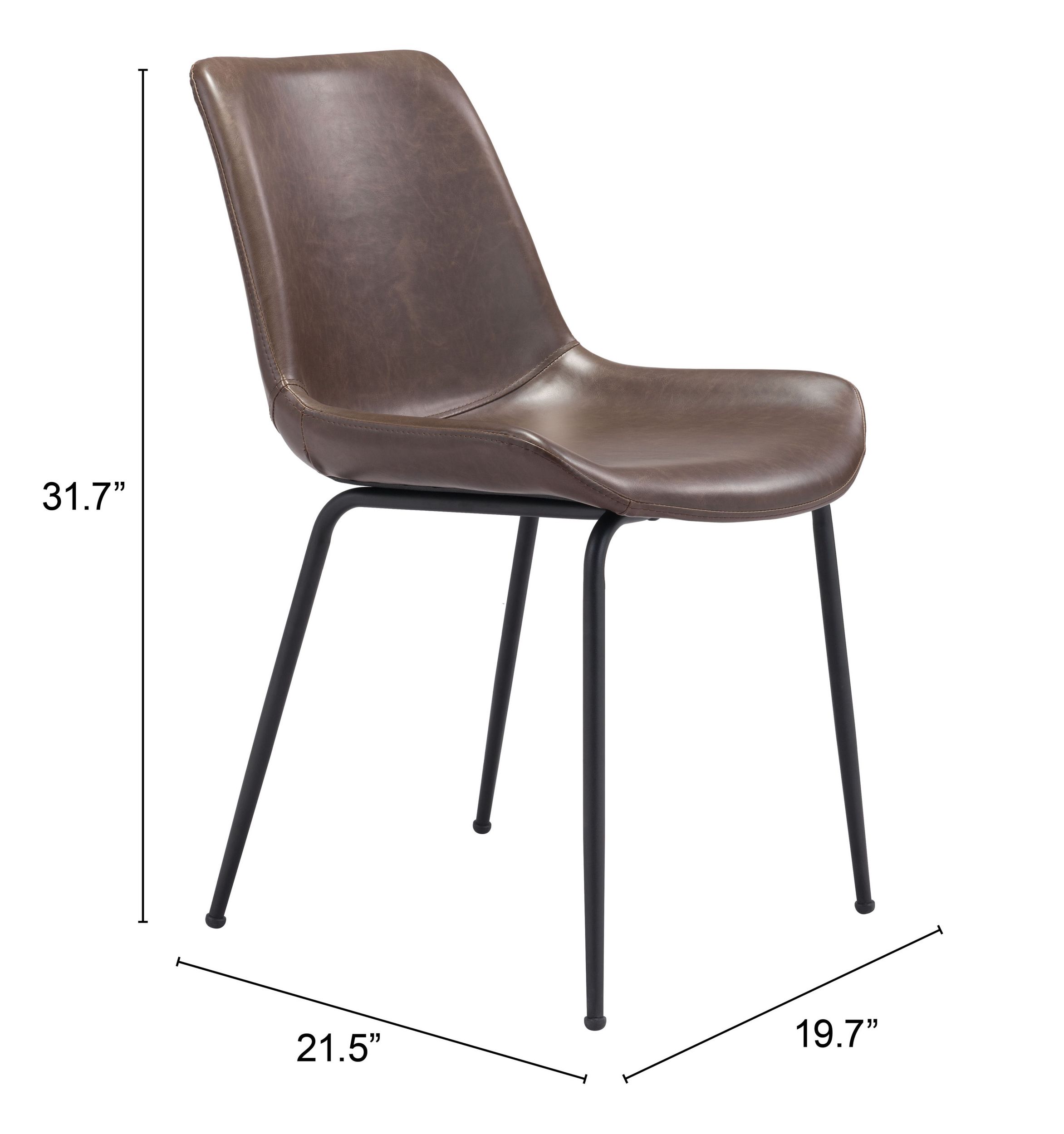 Byron Faux Leather/Steel Dining Chair
