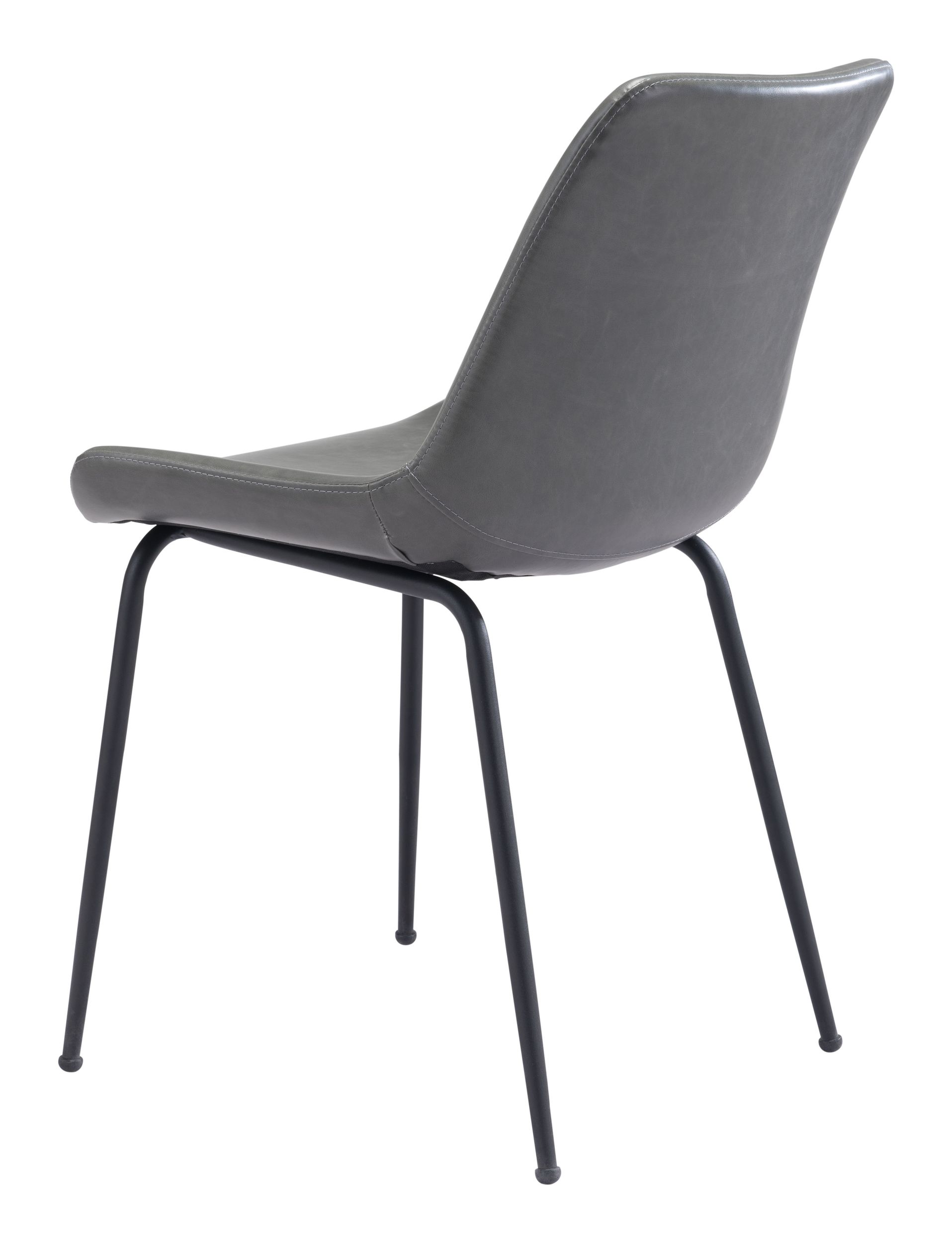 Byron Faux Leather/Steel Dining Chair