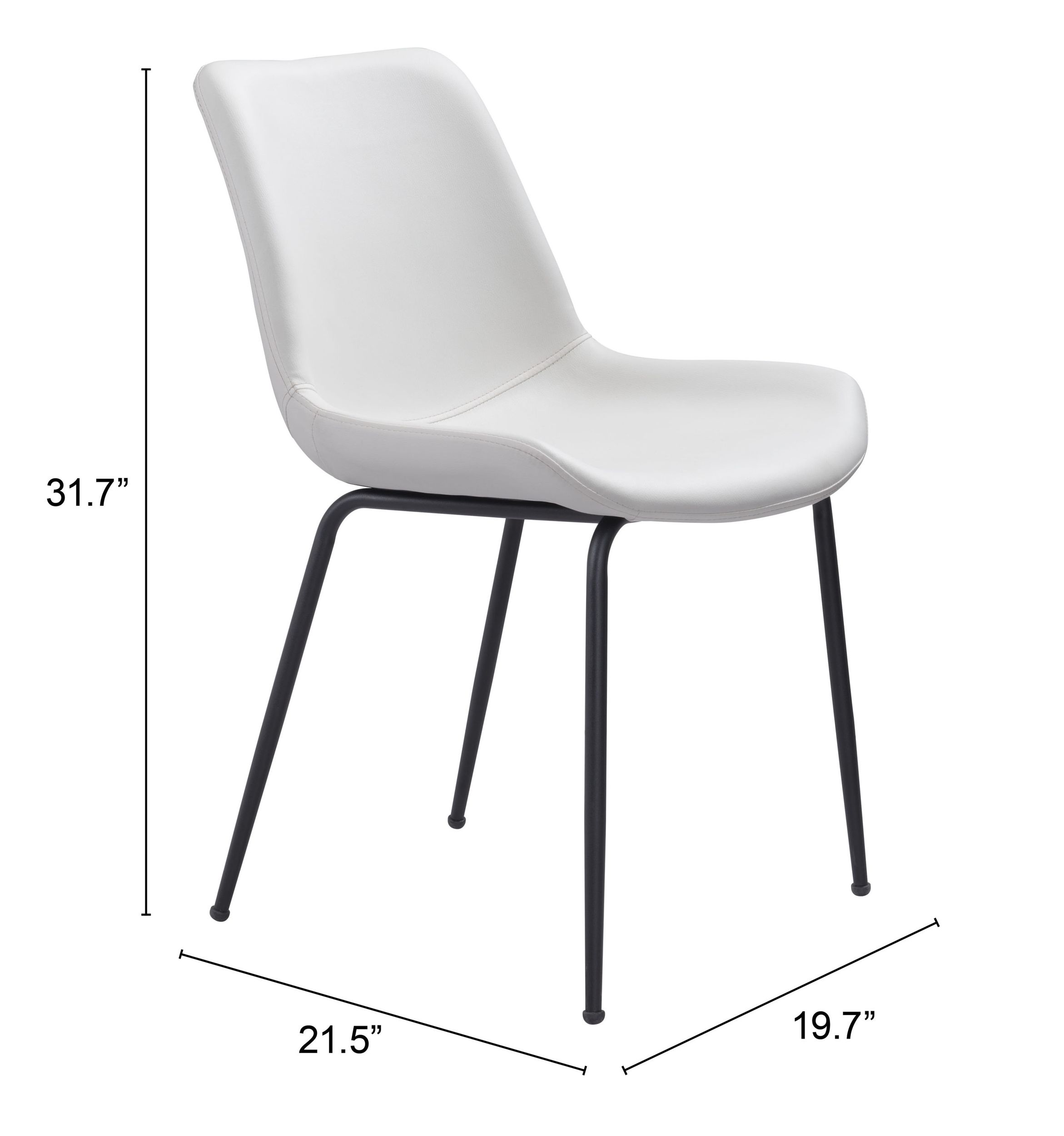 Byron Faux Leather/Steel Dining Chair
